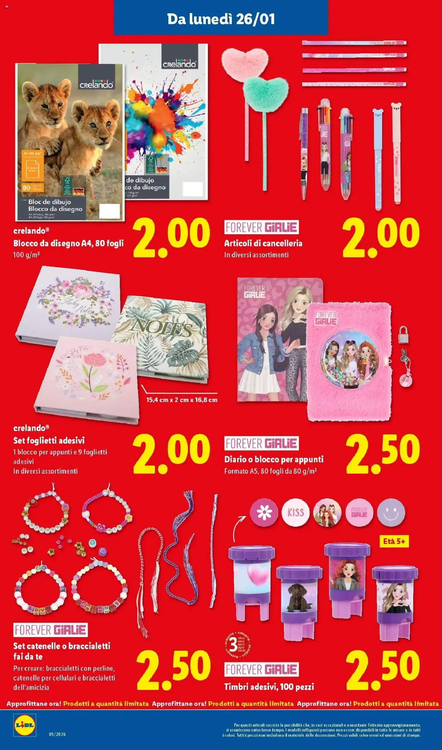 Volantino Lidl del 22.01.2026 | Pagina: 36 | Prodotti: Notebook, Tè, Blocco da disegno