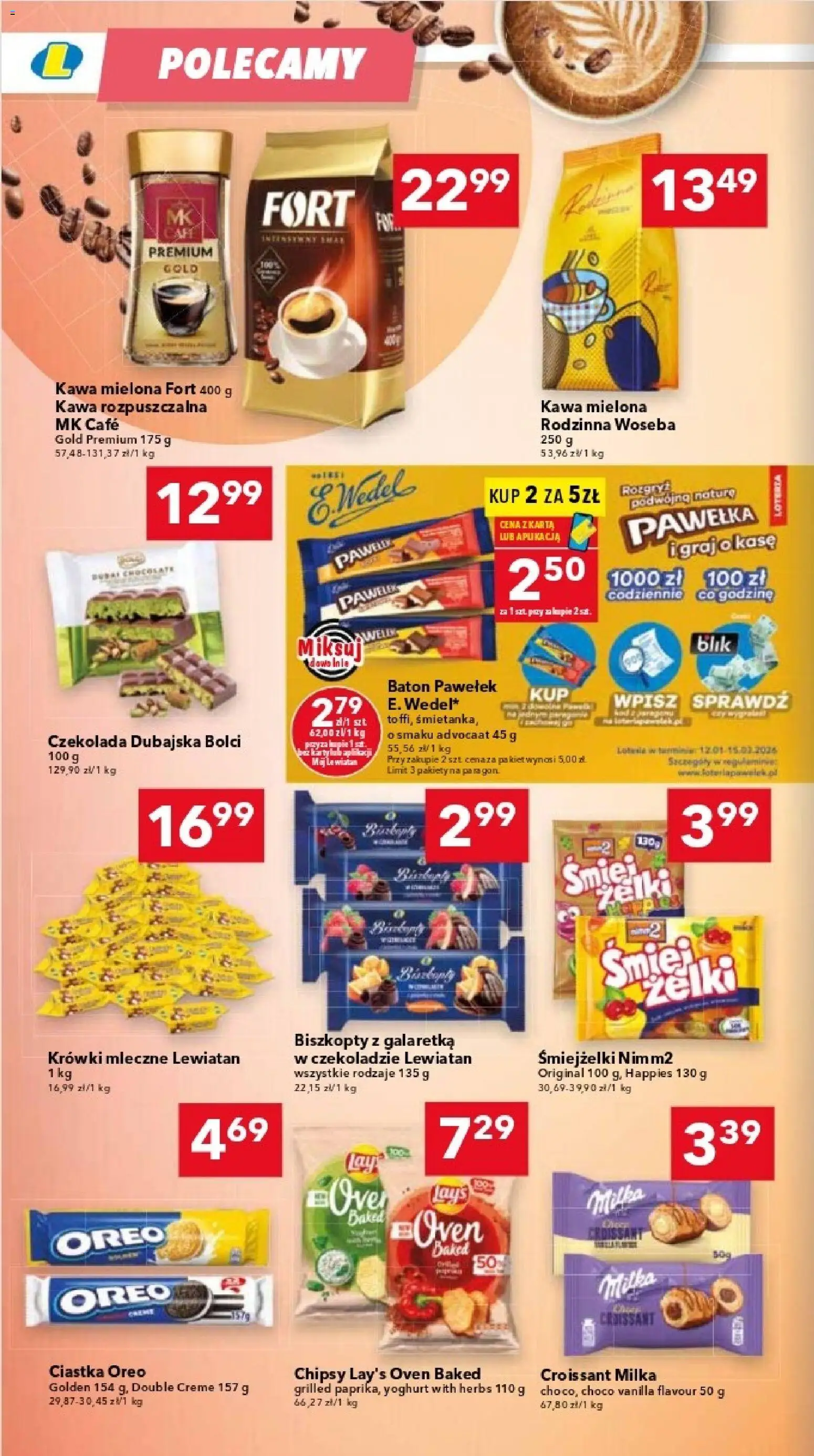 Lewiatan gazetka - Warszawa od 15.01.2026 | Strona: 6 | Produkty: Galaretka, Kawa rozpuszczalna, Milka, Krówki