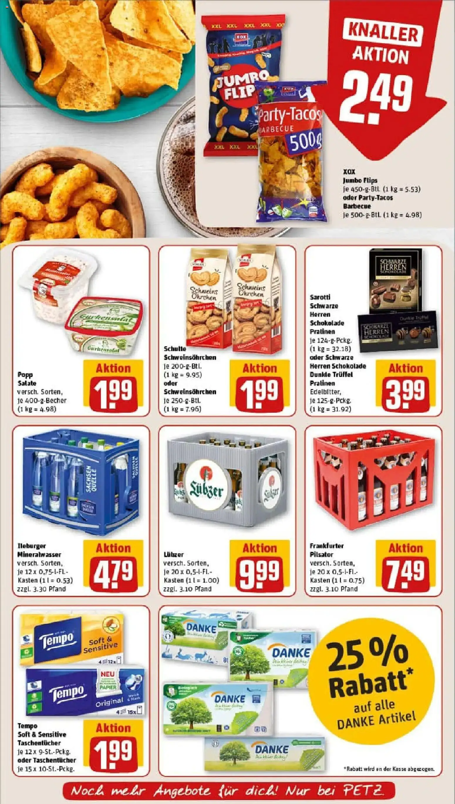 Rewe prospekt Pulsnitz	 – gültig ab 18.01.2026 | Seite: 13 | Produkte: Schokolade, Mineralwasser, Tempo, Lubzer