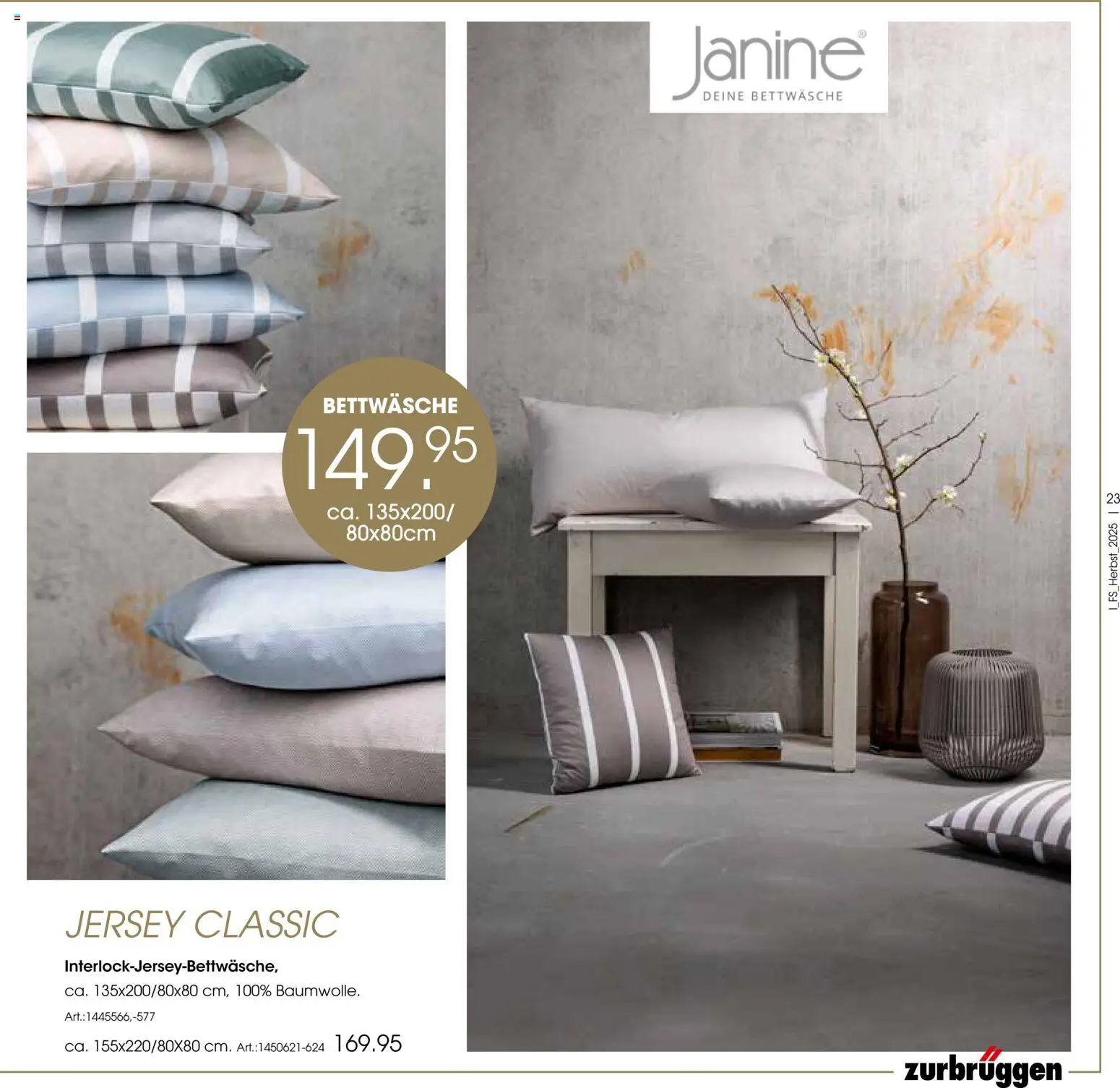 Zurbrüggen Trend-Journal Herbst – gültig ab 21.10.2025 | Seite: 23 | Produkte: Bettwäsche