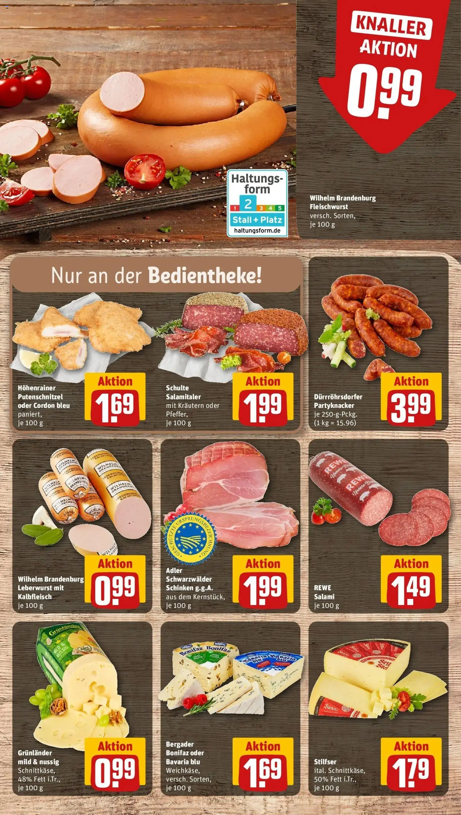 Rewe Prospekt Römhild	 – gültig ab 09.03.2026 | Seite: 9 | Produkte: Grunlander, Putenschnitzel, Salami, Schinken