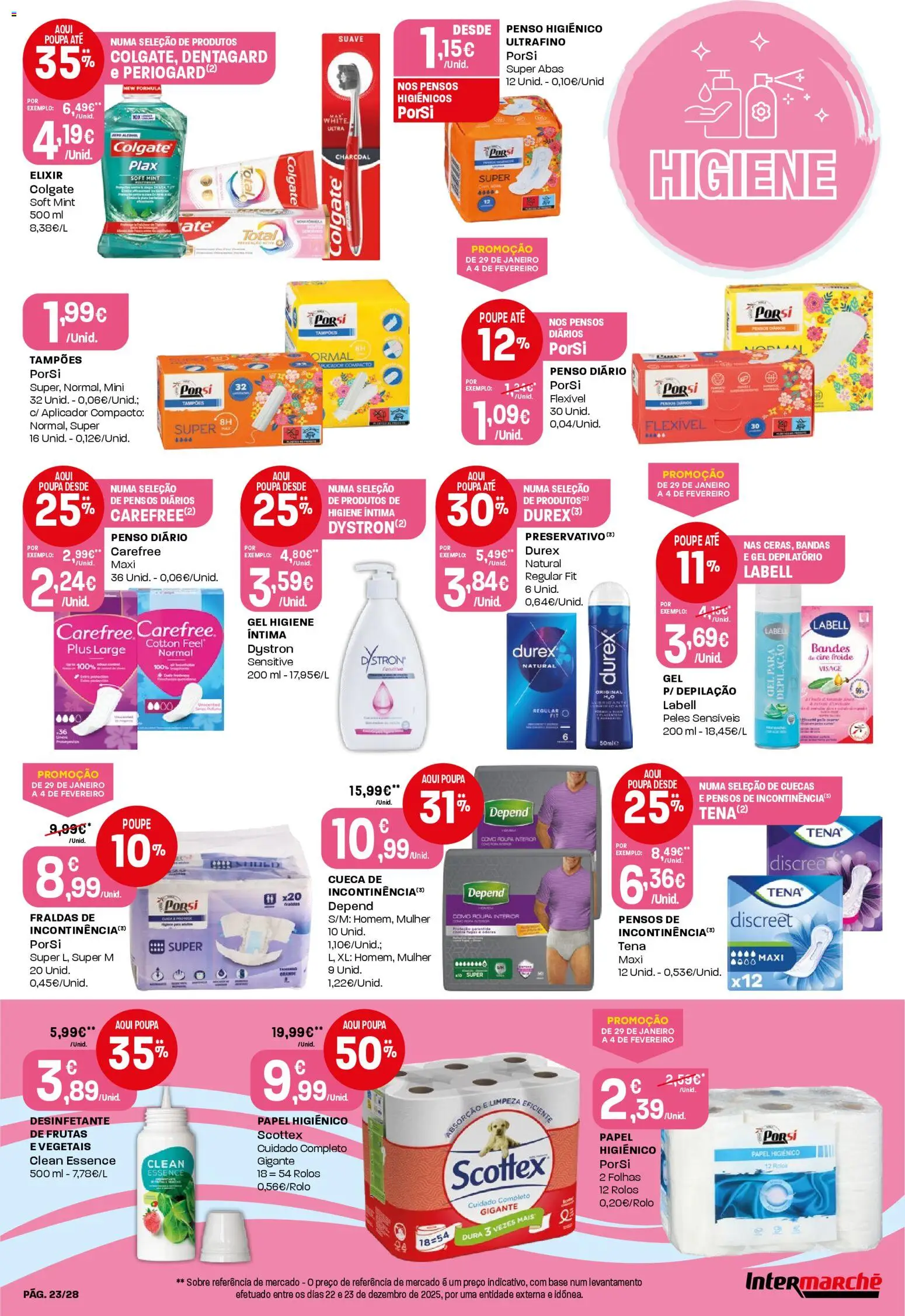 Intermarché Folheto Contact │ válido de 29.01.2026 | Página: 23 | Produtos: Roupa interior, Fraldas, Base, Cuecas