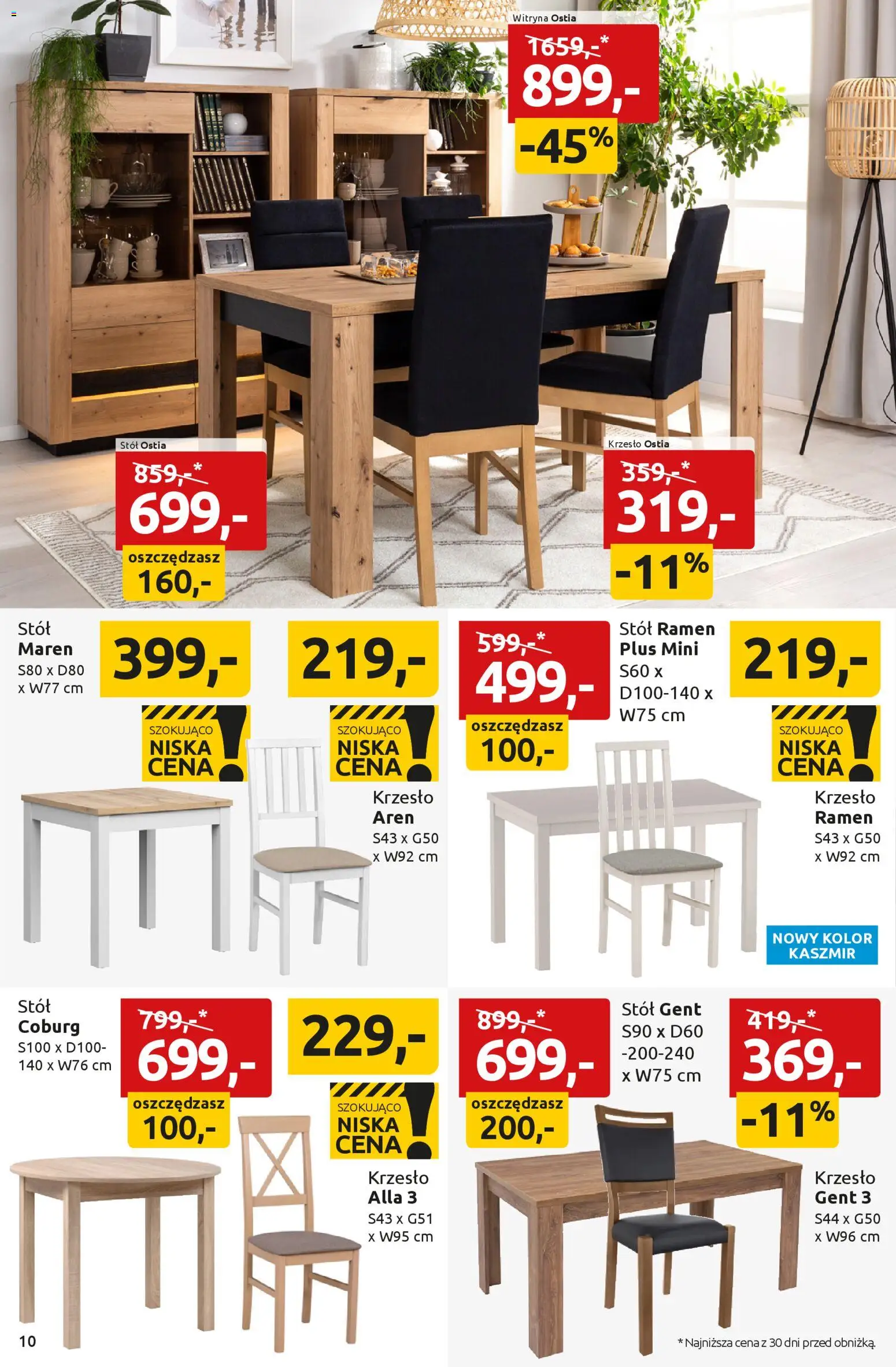 Black Red White promocje od 27.04.2026 | Strona: 10 | Produkty: Stół, Krzesło, Witryna