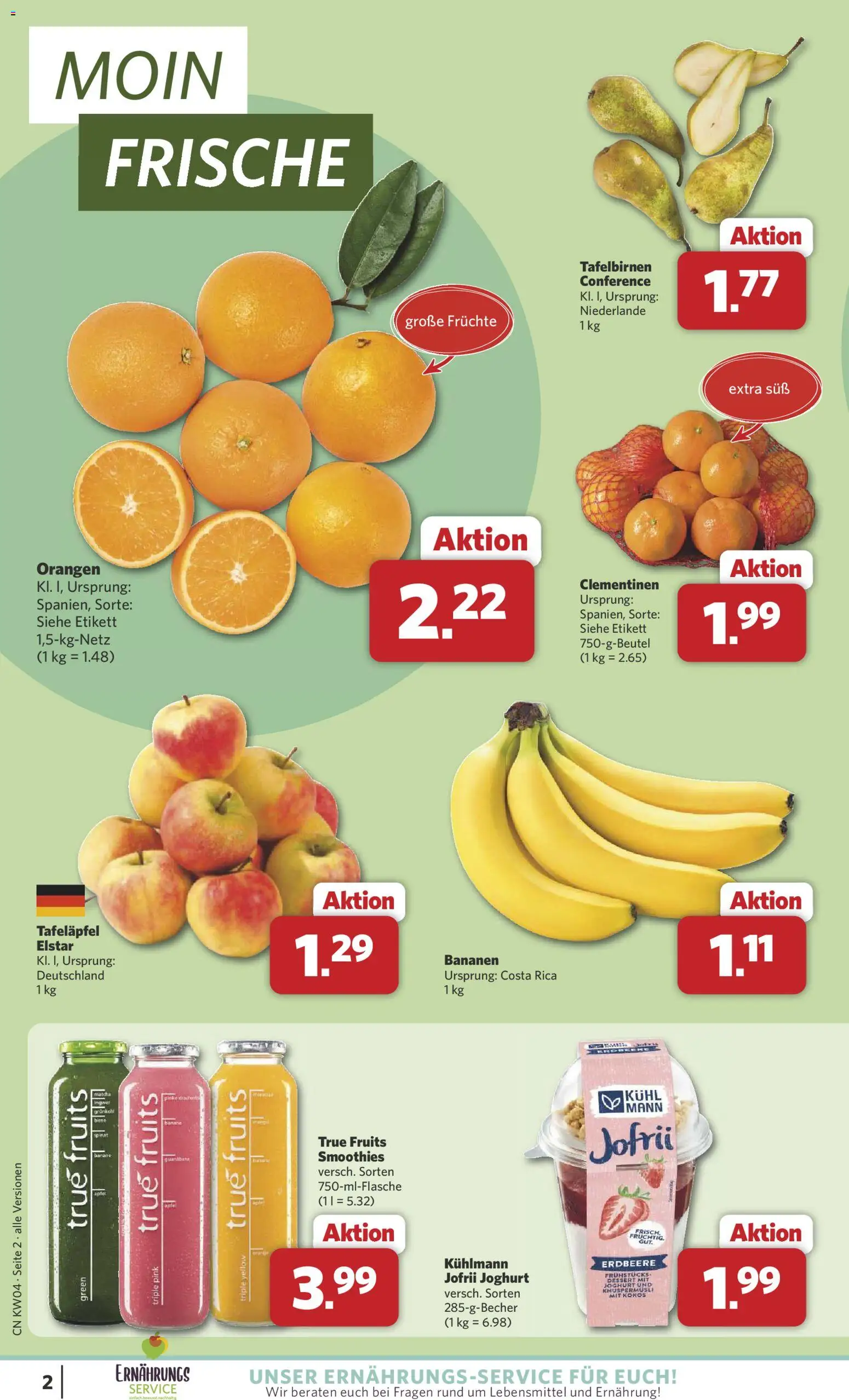 Combi Prospekt 	 – gültig ab 19.01.2026 | Seite: 2 | Produkte: Joghurt, Bananen, Orangen