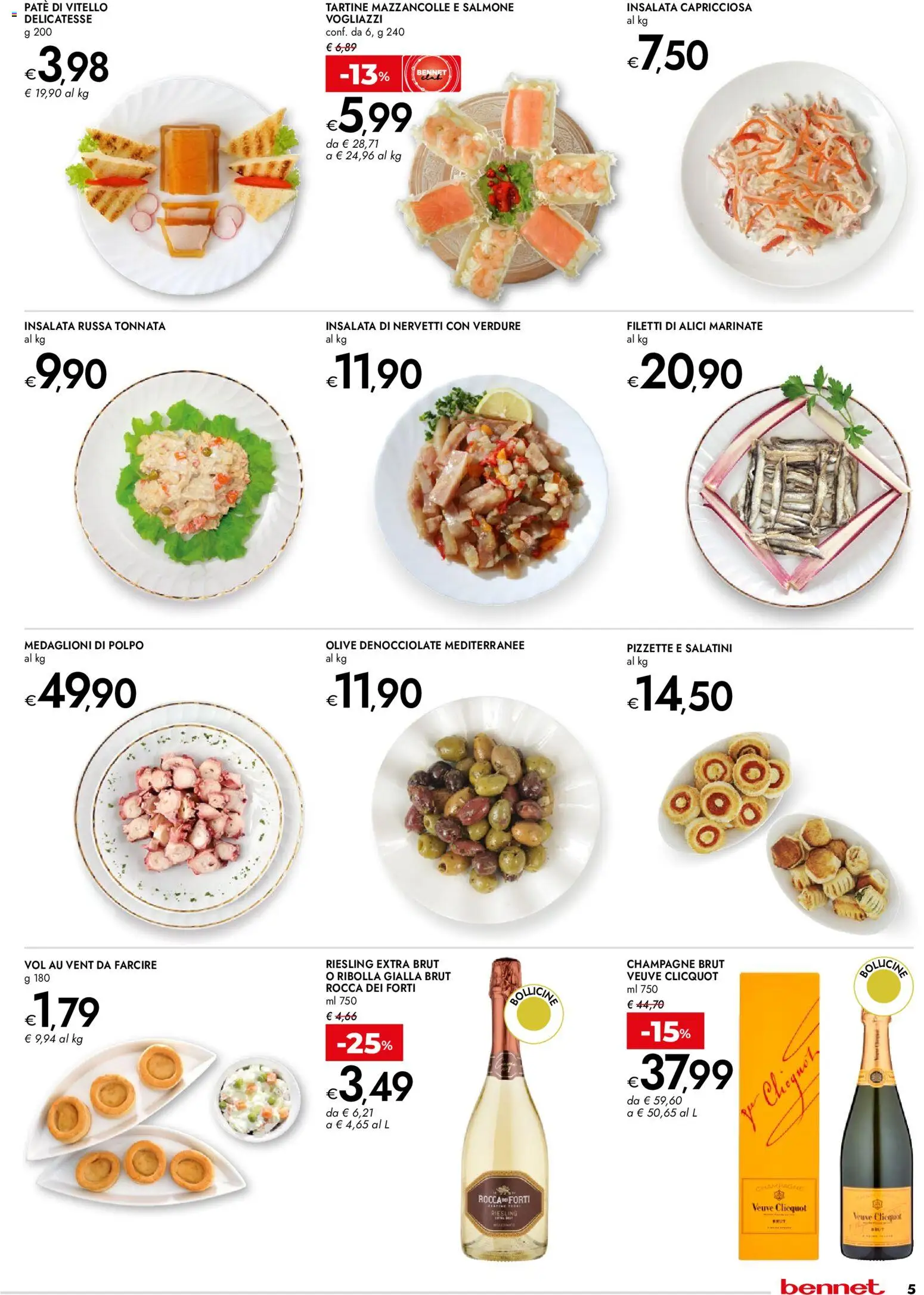 Volantino bennet del 18.12.2025 | Pagina: 5 | Prodotti: Salatini, Verdure, Vitello, Insalata russa