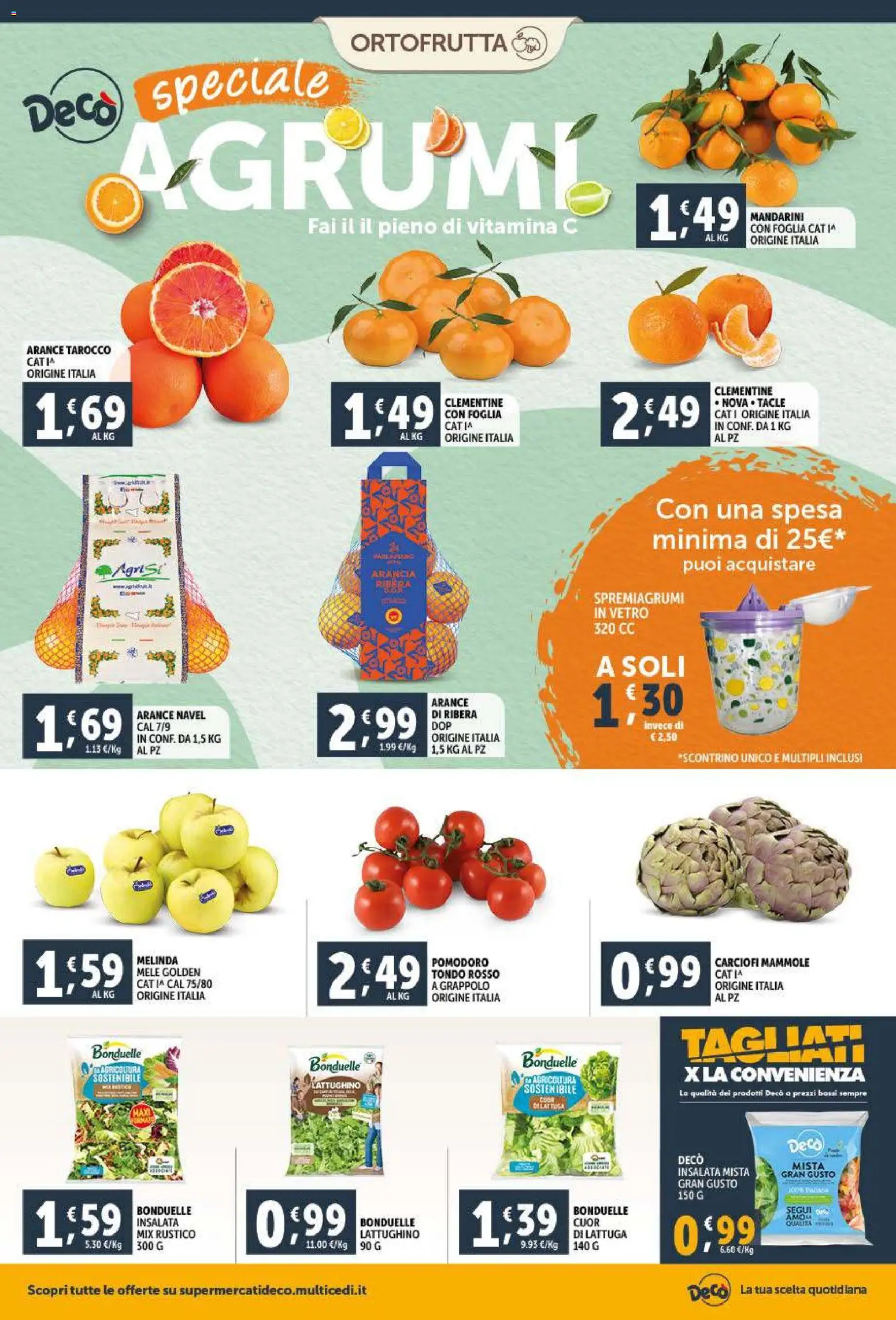 Volantino Decò del 09.01.2026 | Pagina: 6 | Prodotti: Mandarini, Insalata, Arancia, Spremiagrumi