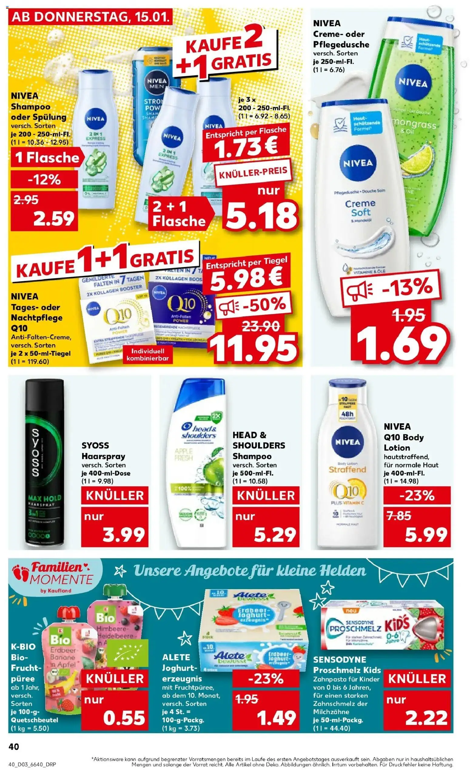 Kaufland prospekt Leonberg	 – gültig ab 19.01.2026 | Seite: 40 | Produkte: Spülung, Haarspray, Creme, Himbeere