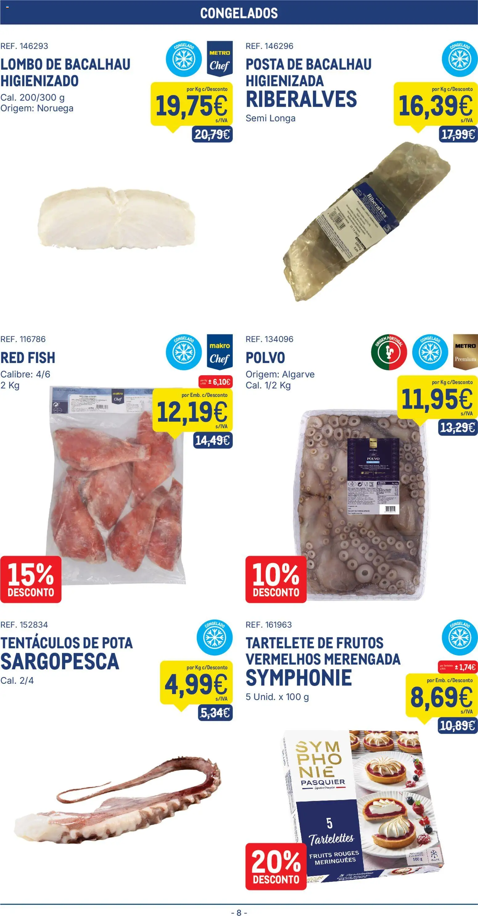 Makro folheto │ válido de 09.12.2025 | Página: 8 | Produtos: Bacalhau, Polvo, Lombo