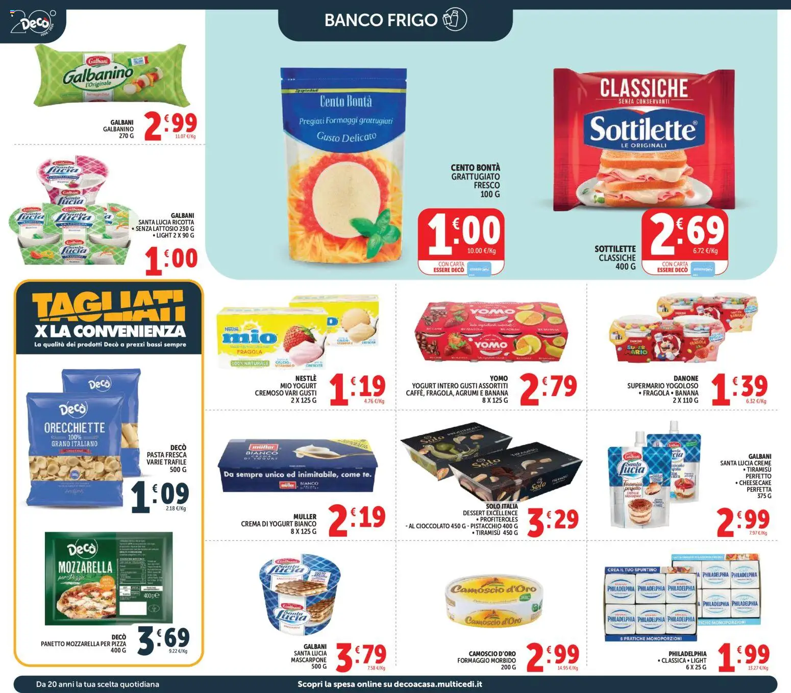 Volantino Decò del 27.03.2026 | Pagina: 18 | Prodotti: Crema, Mozzarella, Agrumi, Mascarpone