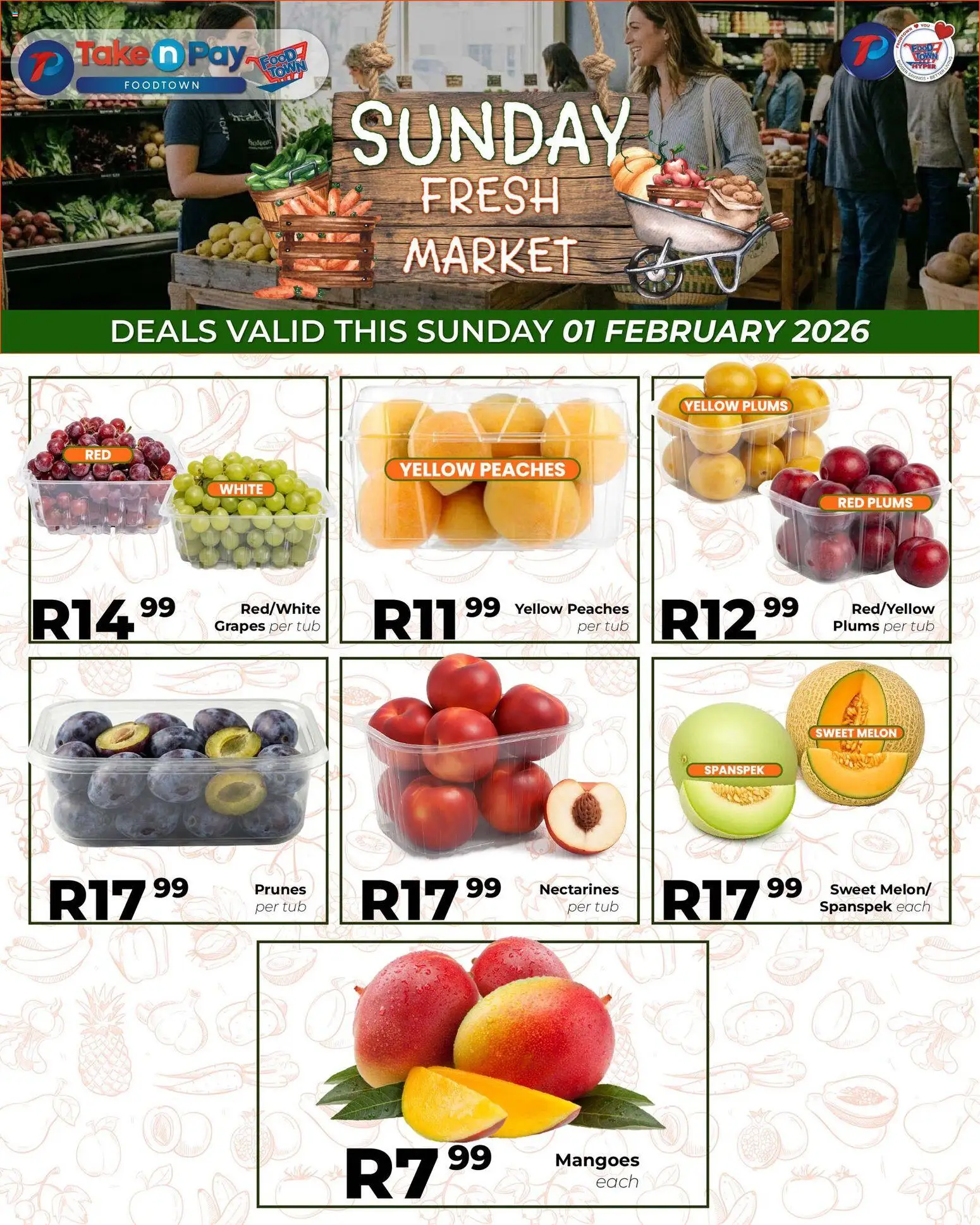 New Take n Pay catalogue – valid from 01.02.2026 | Page: 11 | Products: Nectarines, Grapes