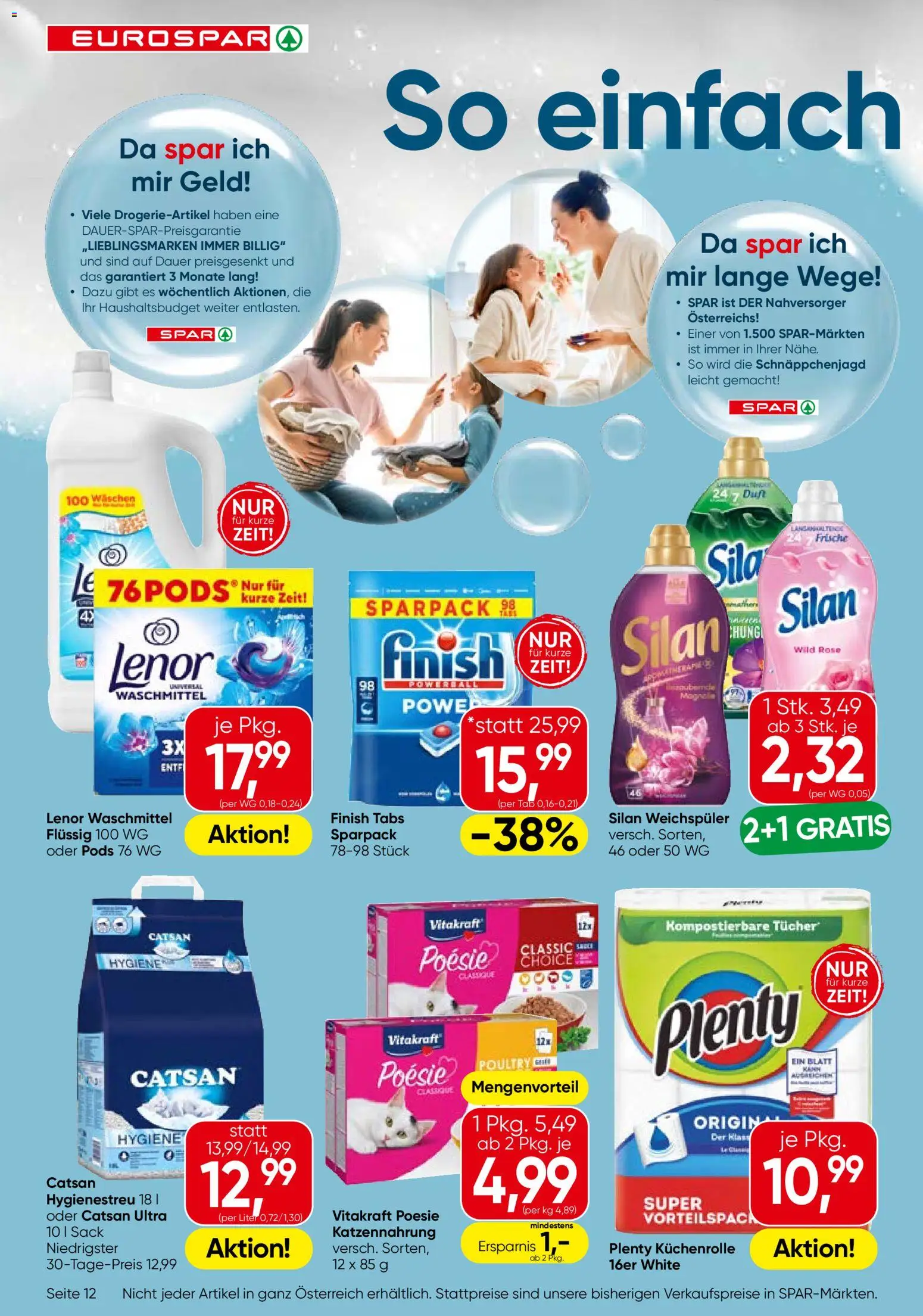 Eurospar Flugblatt - Oberösterreich gültig ab 20.11.2025 | Seite: 12 | Produkte: Duft, Weichspüler, Waschmittel