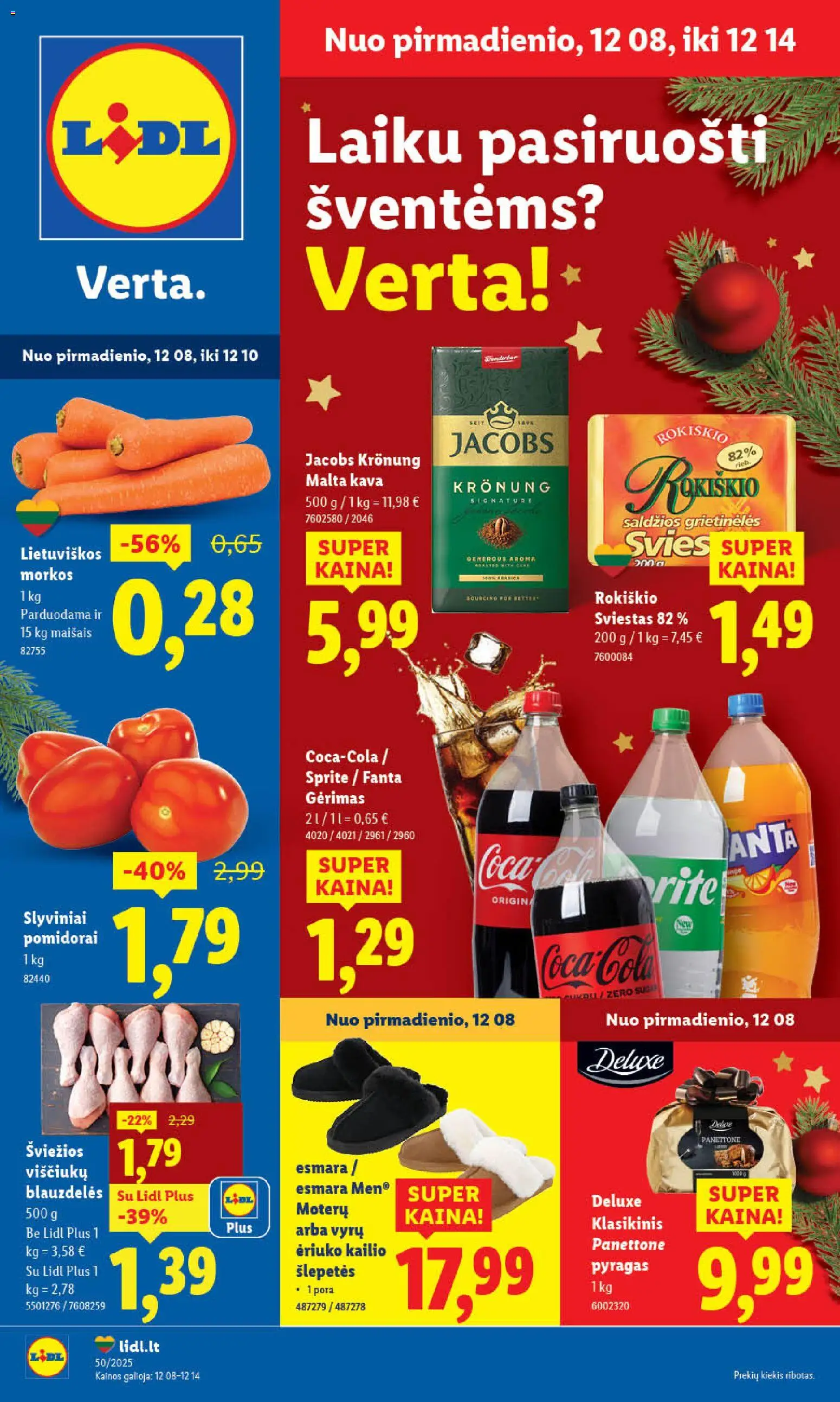 LIDL akcijos nuo 11.12.2025 | Puslapis: 16 | Prekių: Pyragas, Kava, Pomidorai, Morkos