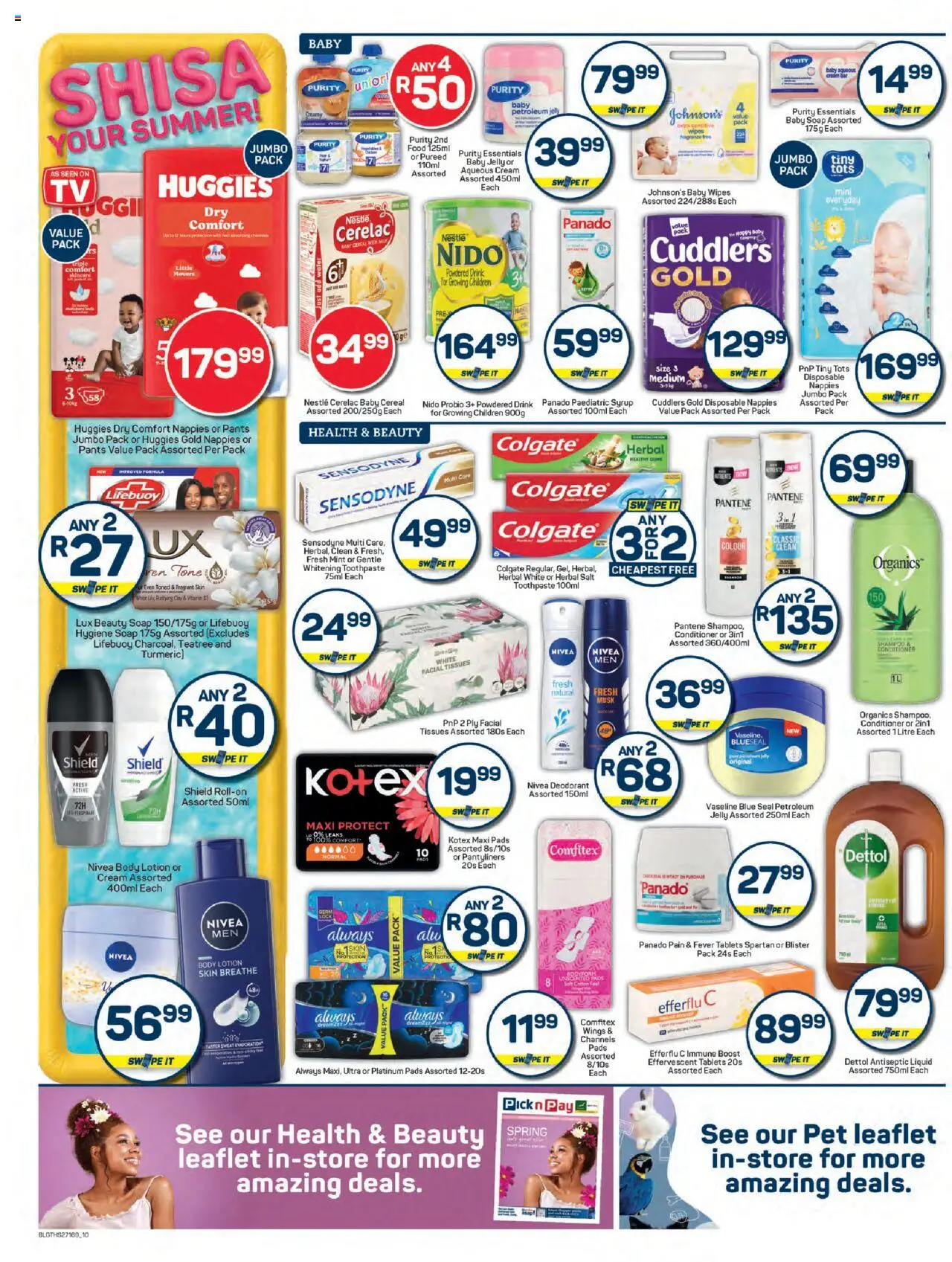 New Pick n Pay catalogue – valid from 22.09.2025 | Page: 10 | Products: Pads, Conditioner, Water, Petroleum jelly