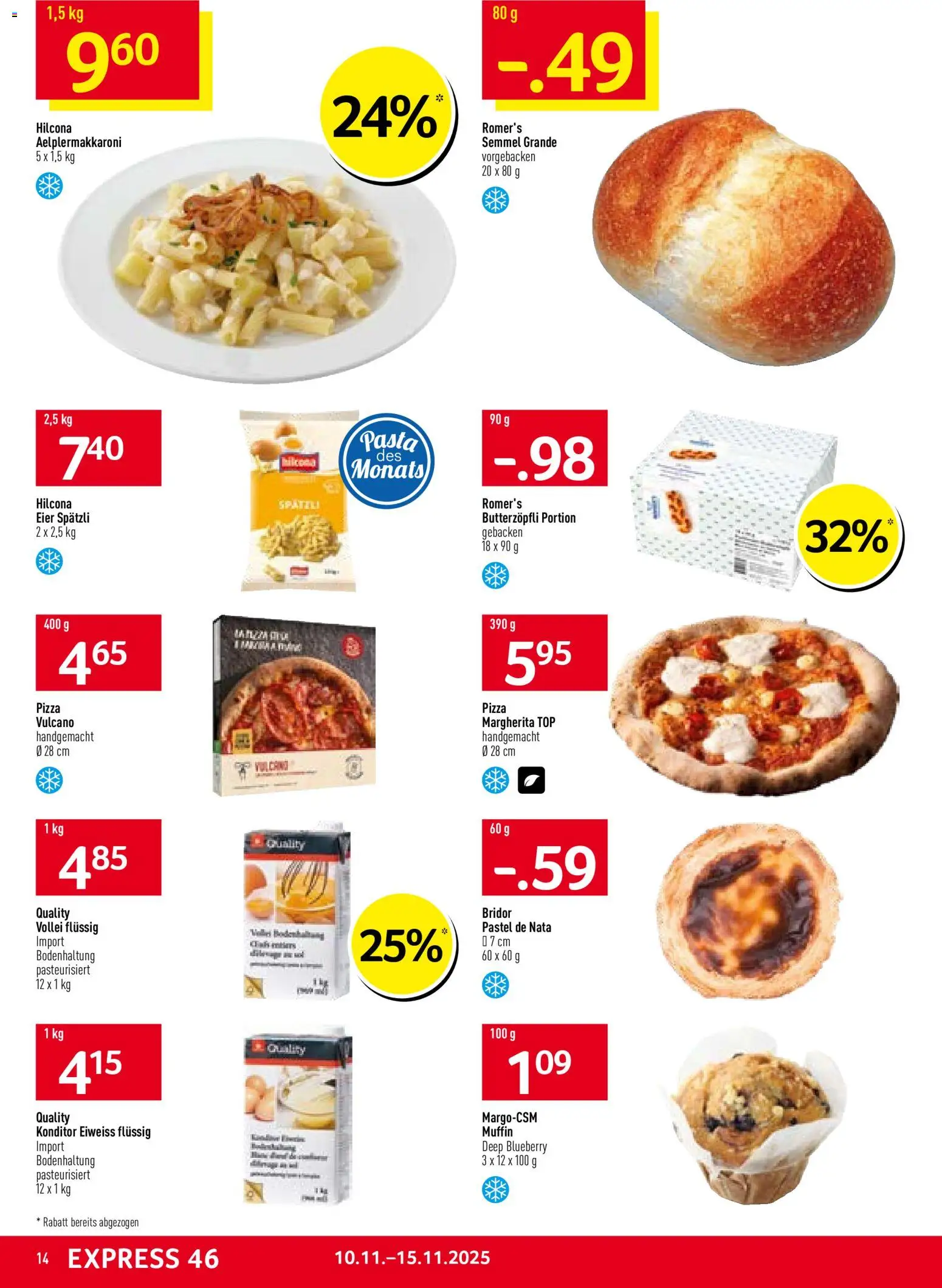 Prodega Aktionen – gültig ab 10.11.2025 | Seite: 14 | Produkte: Eier, Pizza, Top
