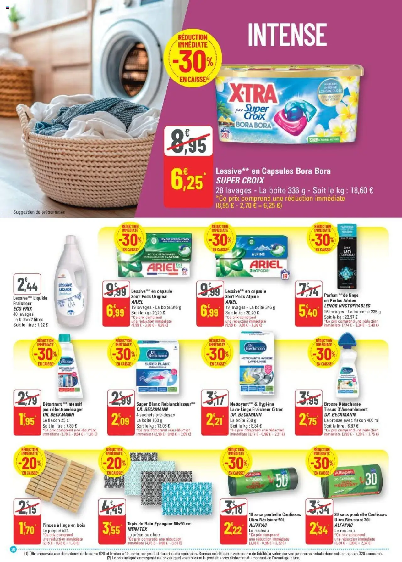  | Page: 20 | Produits: Ariel, Tapis de bain, Pinces, Brosse