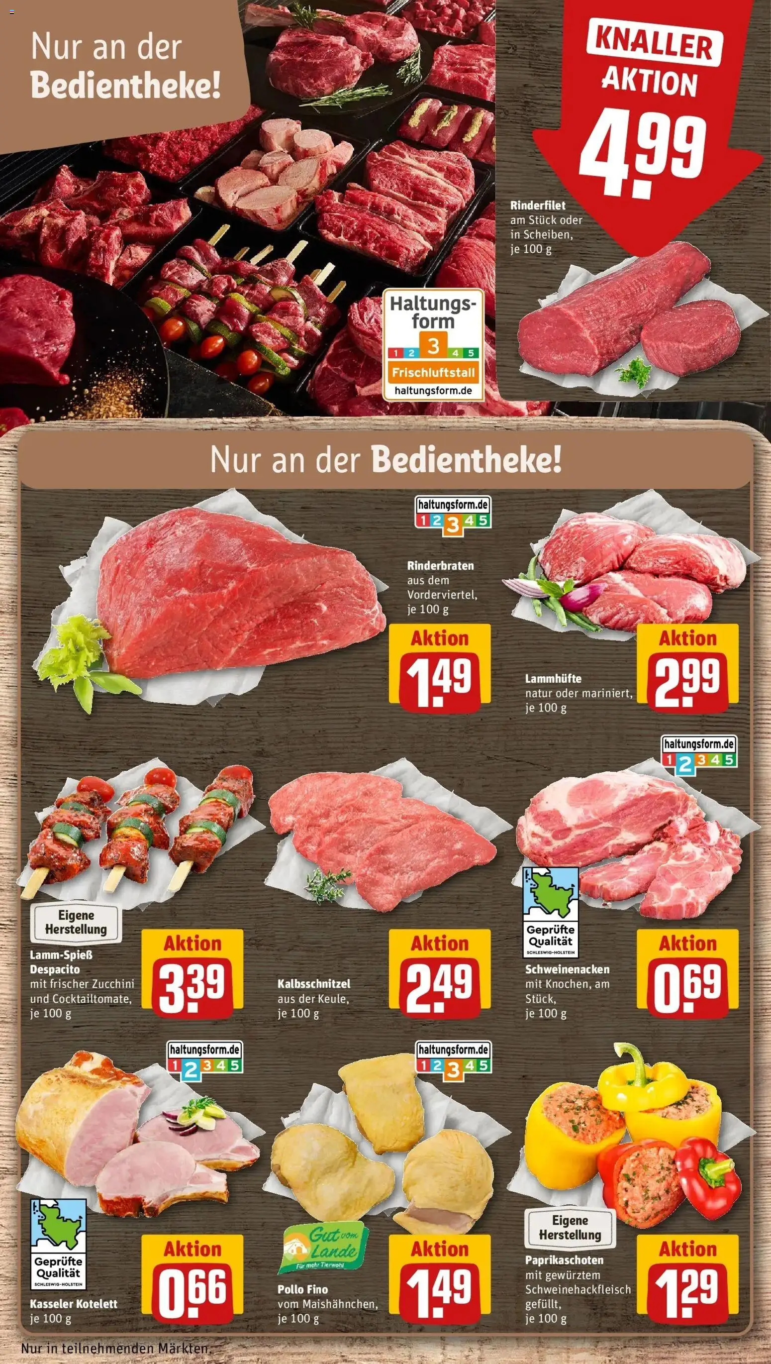 Rewe Prospekt Schenefeld	 – gültig ab 15.03.2026 | Seite: 14 | Produkte: Rinderbraten, Rinderfilet, Schweinenacken, Zucchini
