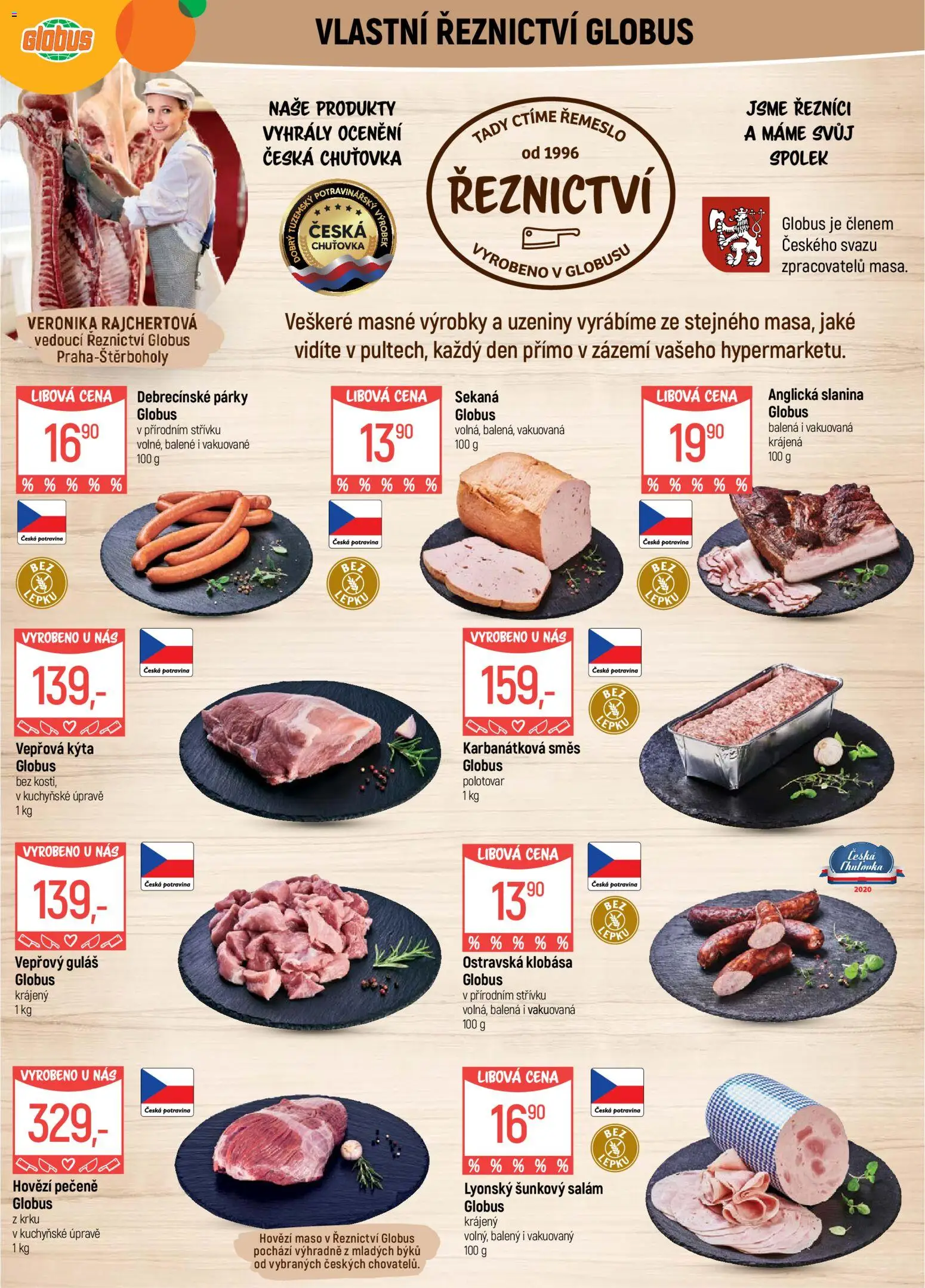 Globus leták - Praha-Štěrboholy od 08.04.2026 | Strana: 5 | Produkty: Globus, Párky, Šunkový salám, Kýta