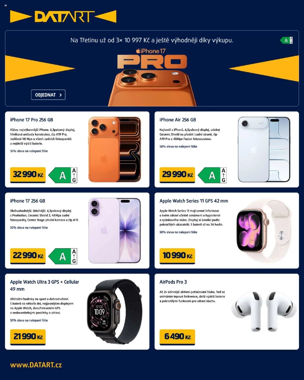 Datart leták od 06.10.2025 | Strana: 14 | Produkty: Fólie, Kamera, Airpods, Apple