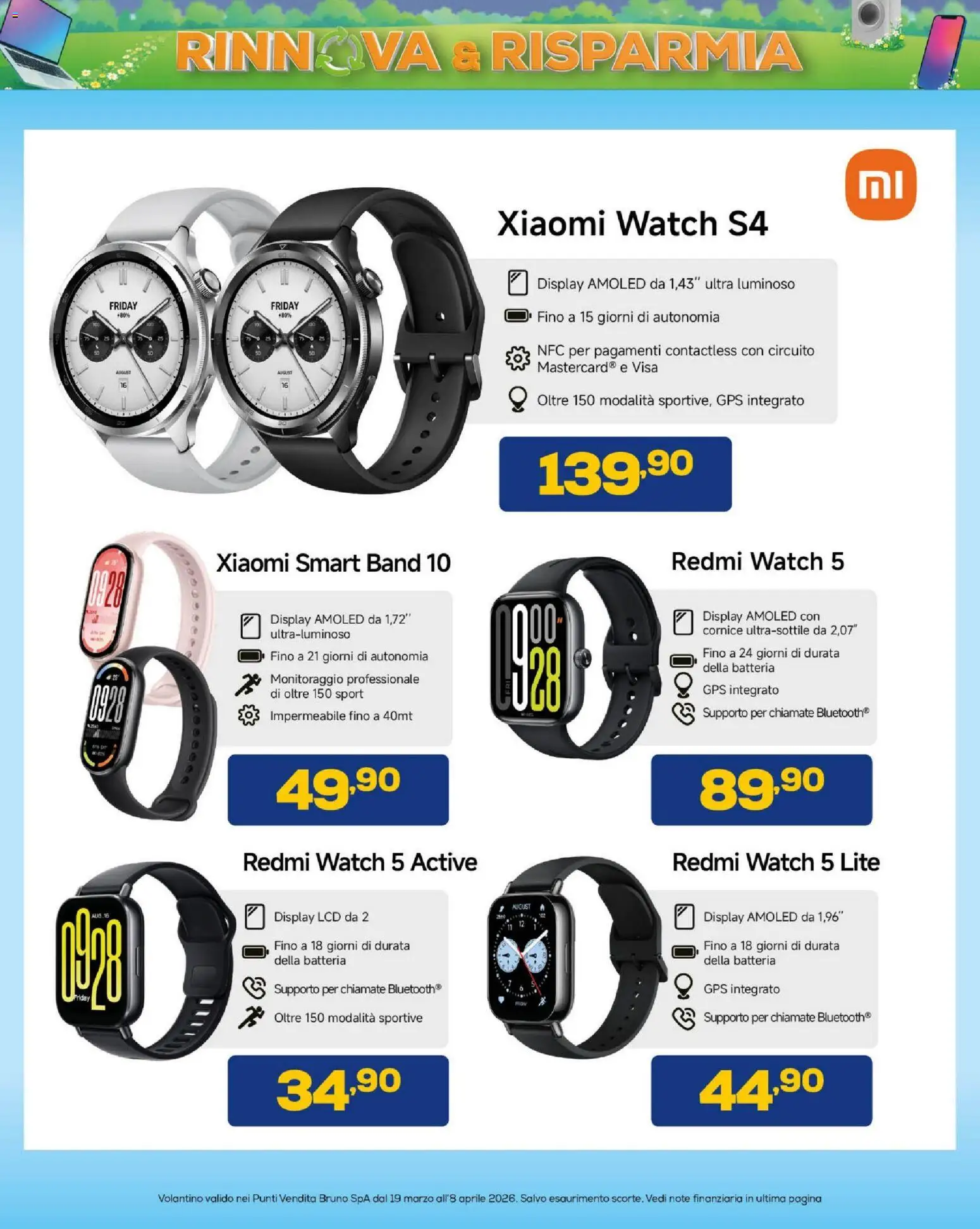 Volantino BRUNO del 19.03.2026 | Pagina: 6 | Prodotti: Xiaomi, Batteria