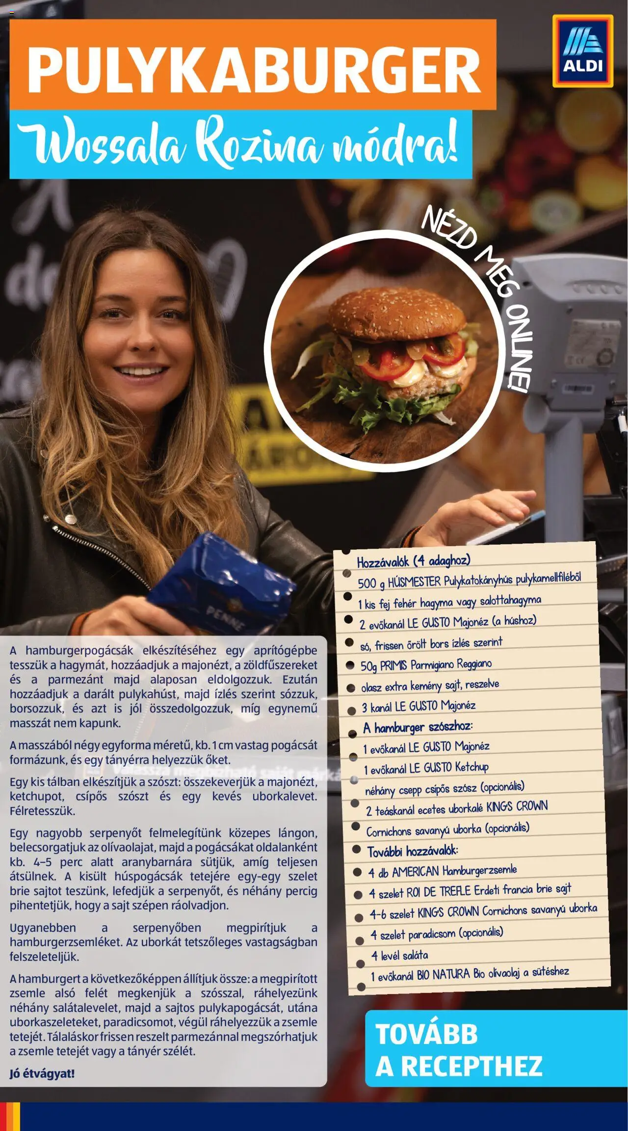 Aldi akciós ujság - amely érvényes a következő dátumtól: 14.08.2025 | Oldal: 10 | Termékek: Hamburger, Zsemle, Paradicsom, Szósz