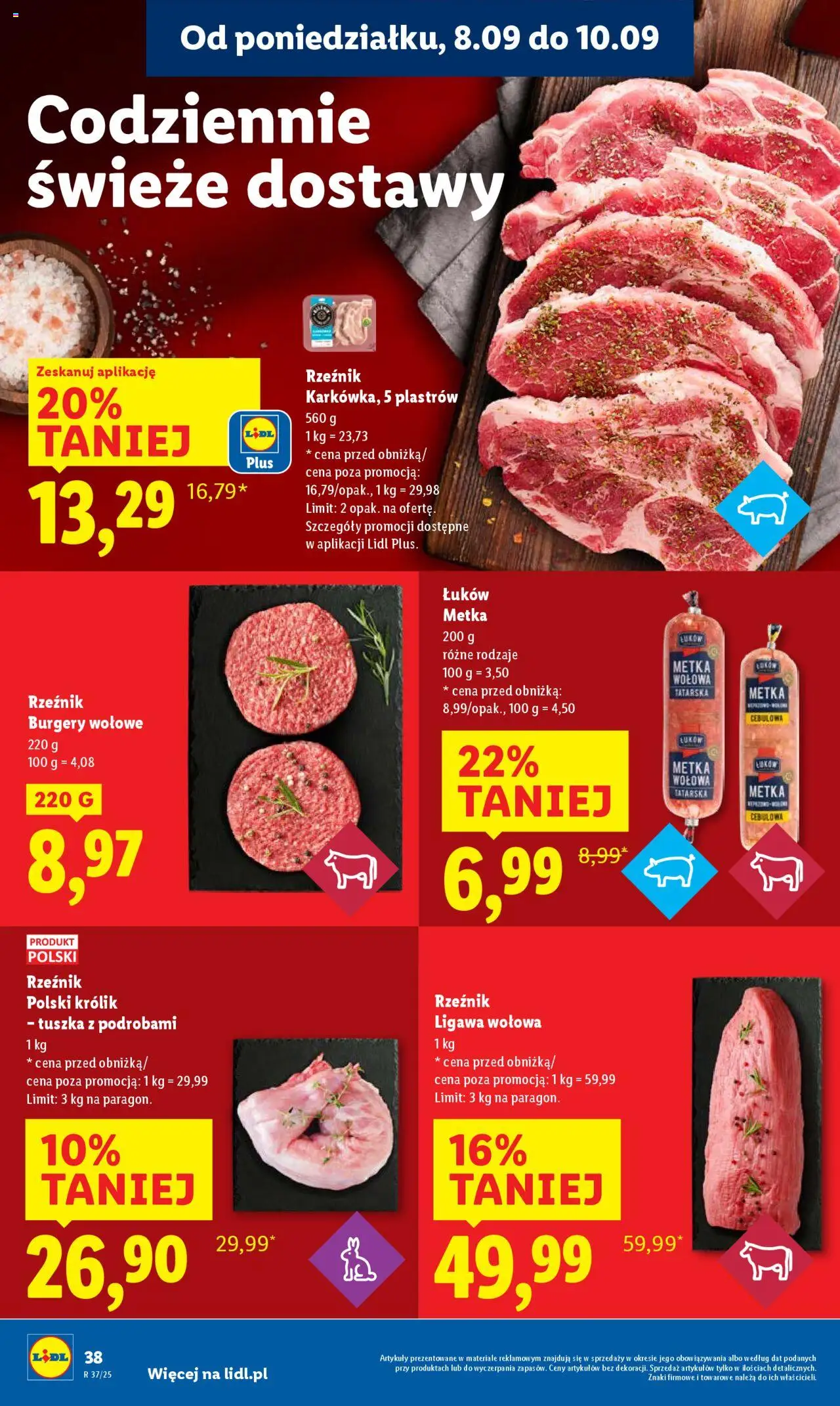 Lidl Gazetka od 08.09.2025 | Strona: 40 | Produkty: Burgery wolowe