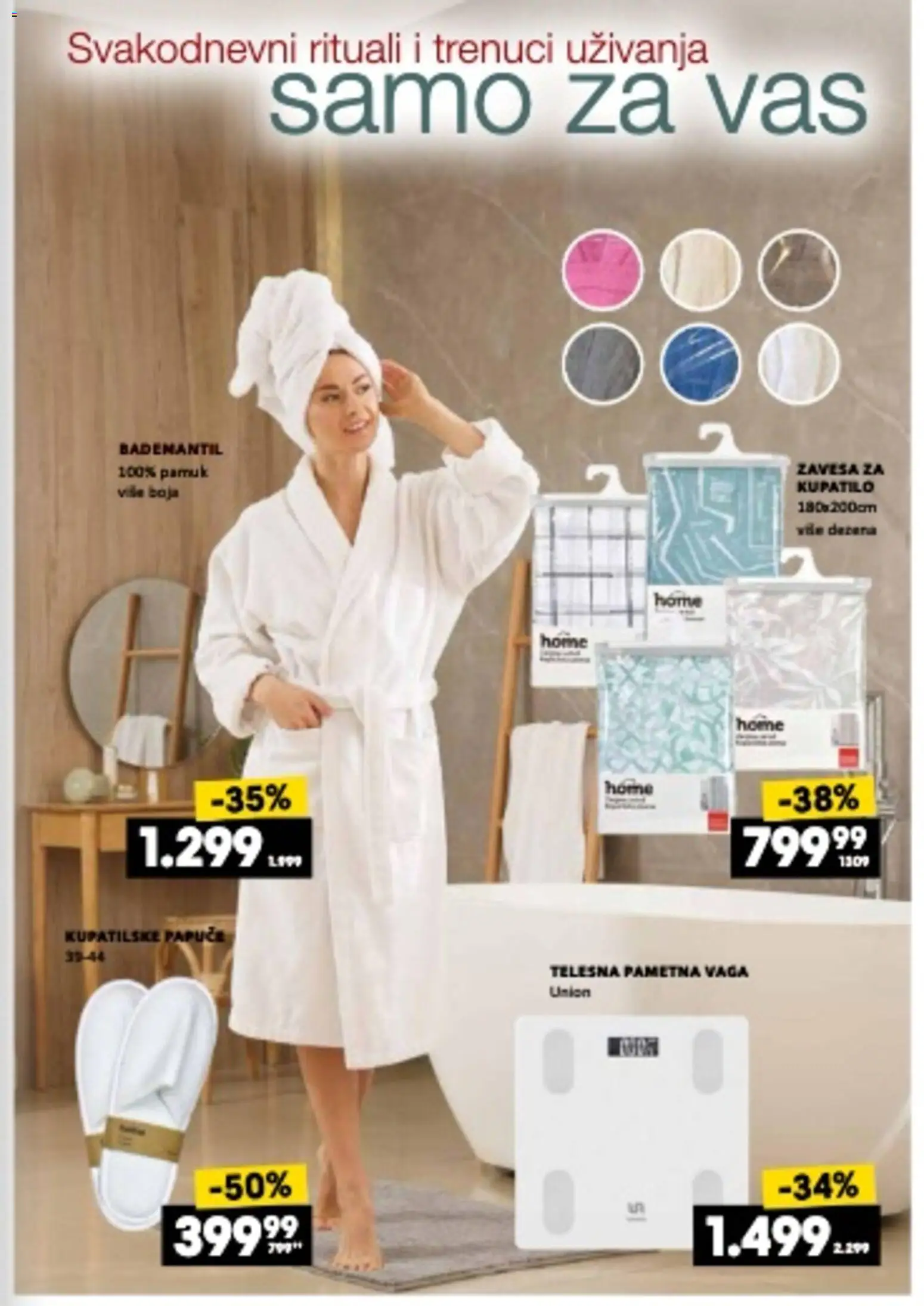 Idea katalog - važi od 23.10.2025 | Strana: 9 | Proizvode: Papuče, Kupatilo, Zavesa, Vaga