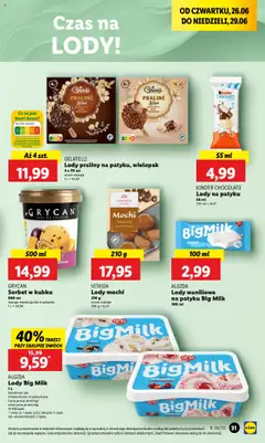 Lidl Gazetka od 26.06.2025 | Strona: 37 | Produkty: Big Milk, Sorbet, Lody waniliowe, Lody