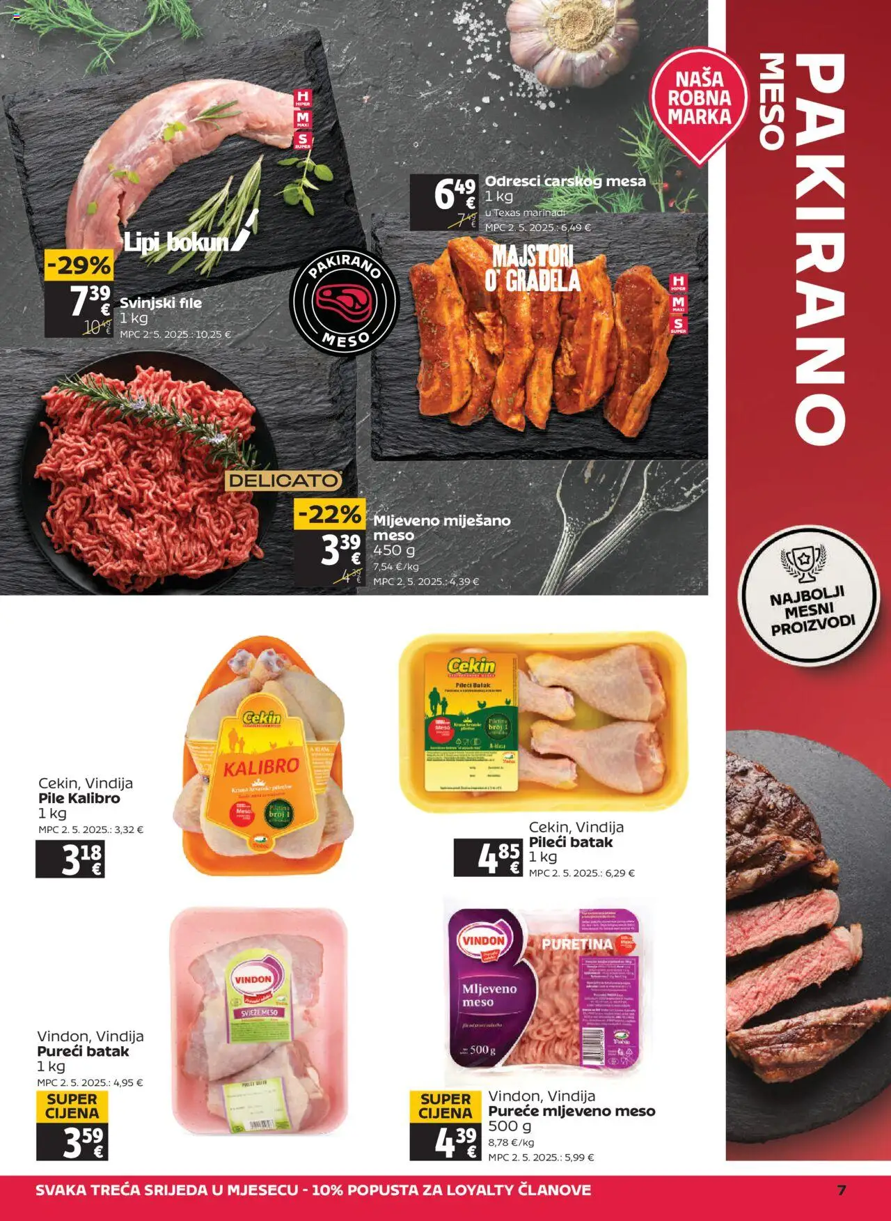 Tommy katalog | vrijedi od 11.09.2025 | Stranica: 7 | Proizvodi: Vindija, Meso, Mljeveno meso, Svinjski file