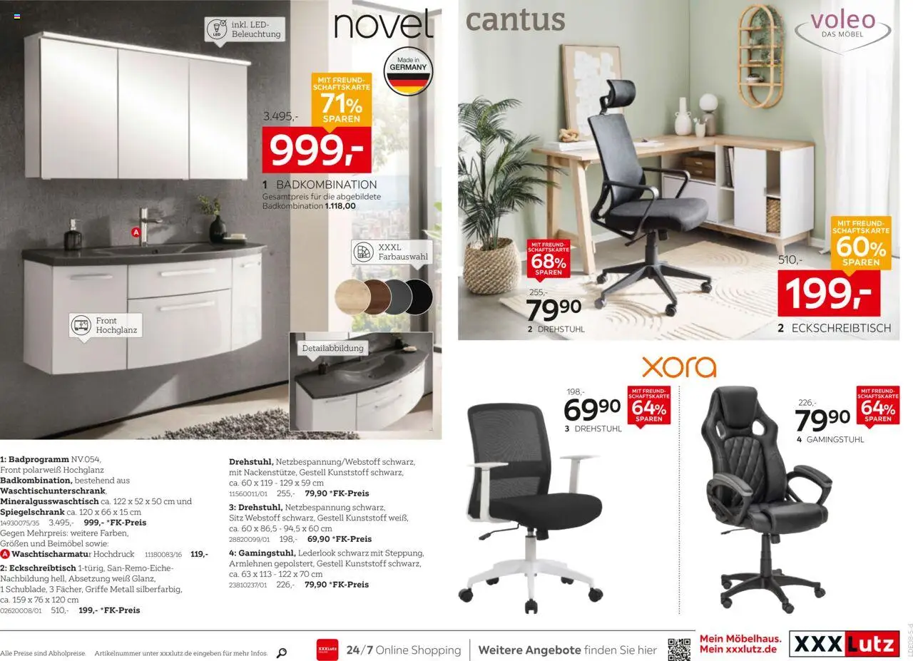 XXXL Lutz Nr. 1 beim Preis - gültig ab dem 18.08.2025 | Seite: 21 | Produkte: Spiegelschrank, Gamingstuhl