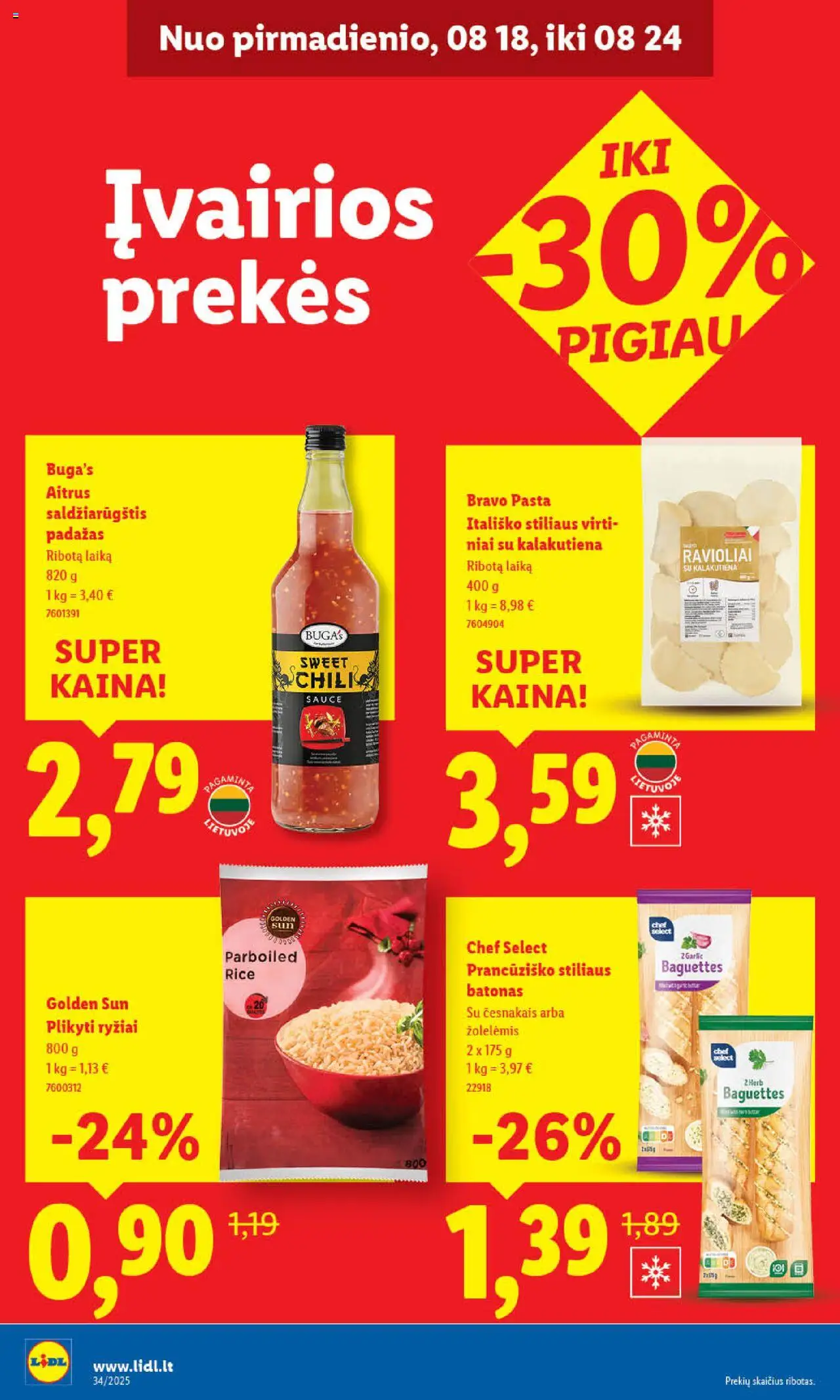 LIDL leidinys│galioja nuo 18.08.2025 | Puslapis: 42 | Prekių: Batonas, Ryžiai, Padažas