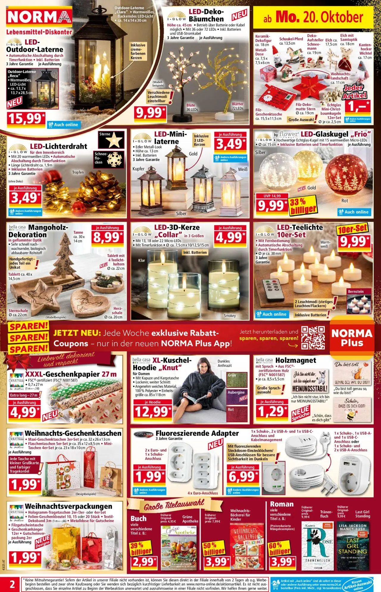 Norma Flugblatt gültig ab 20.10.2025 | Seite: 2 | Produkte: Aubergine, Tasche, Bäckerei, Batterie