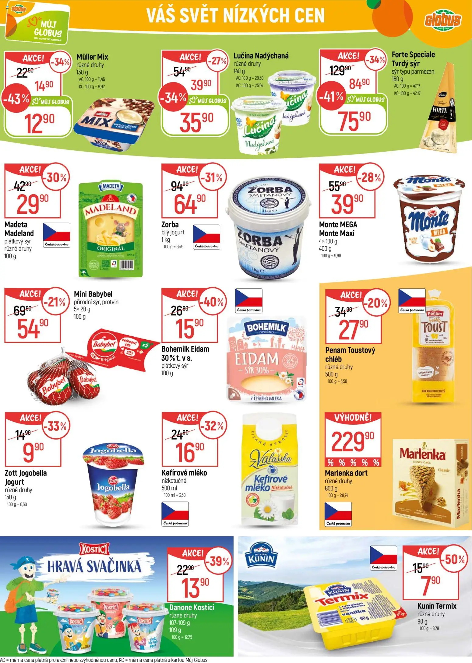 Globus leták - Trmice od 25.02.2026 | Strana: 18 | Produkty: Globus, Jogurt, Plátkový sýr, Parmezán