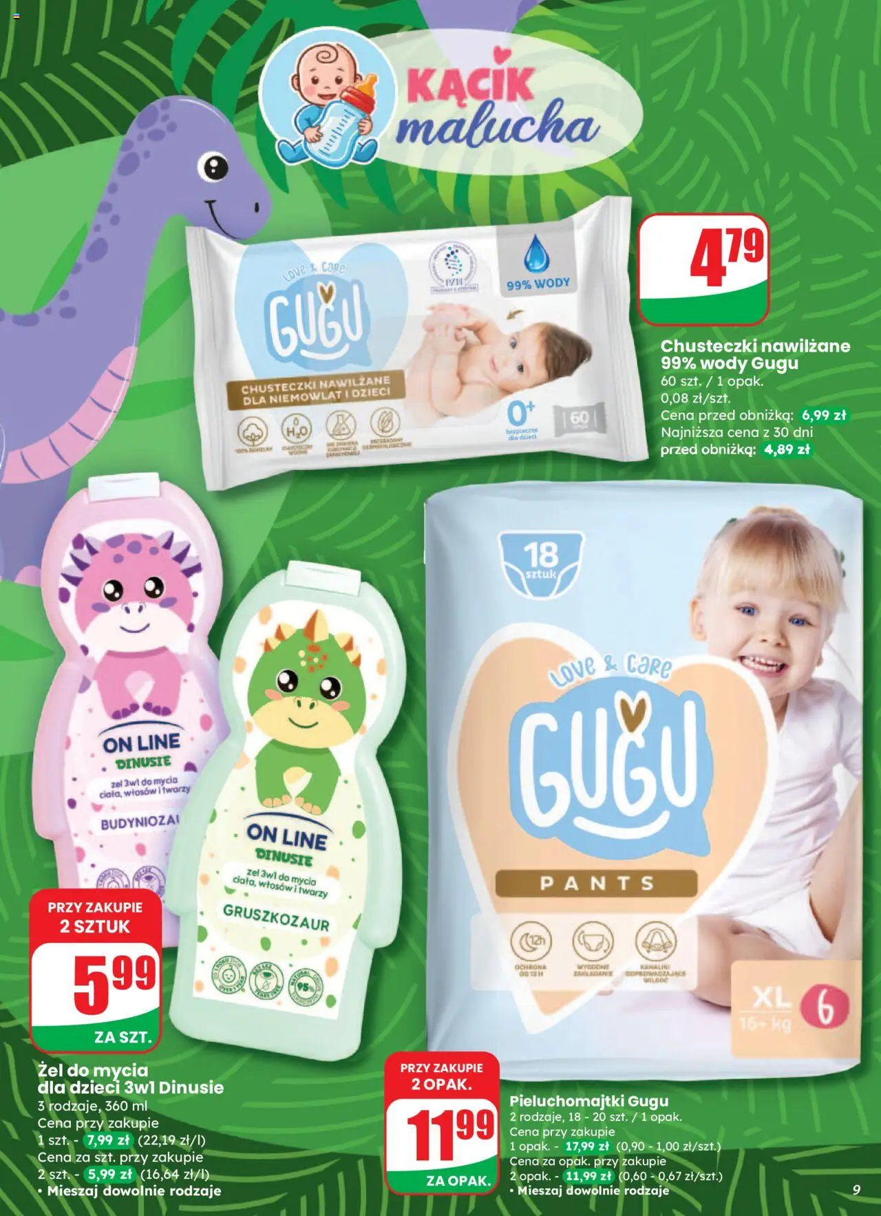 Dino Gazetka od 13.08.2025 | Strona: 9 | Produkty: Pieluchomajtki
