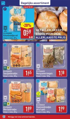 Aldi folder week 14 - Voorbeeld van een folder van Aldi, geldig van 30.03.2026 | Pagina: 22 | Producten: Wit brood, Brood, Broodjes