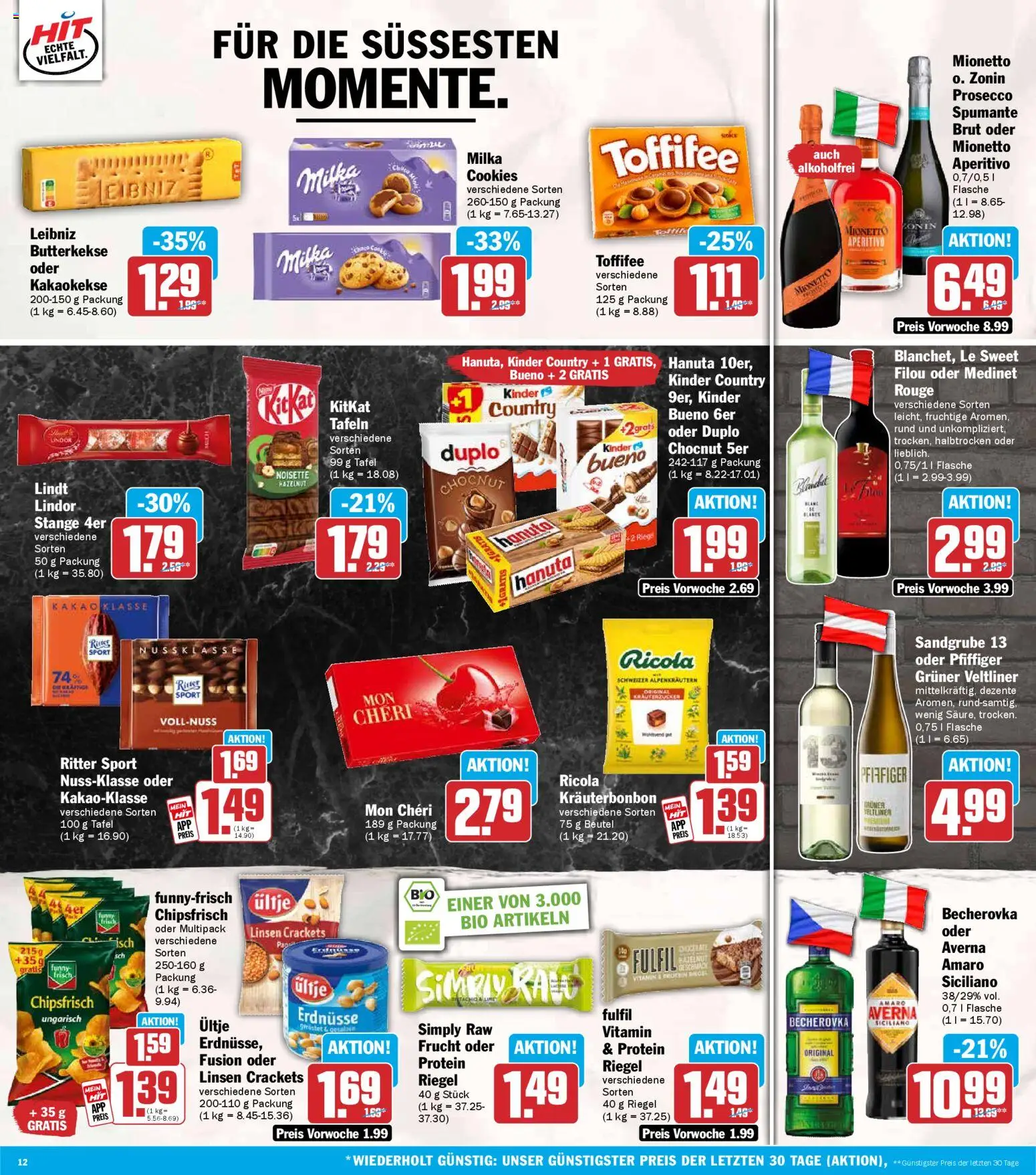 HIT Prospekt 	 – gültig ab 16.02.2026 | Seite: 12 | Produkte: Erdnüsse, Milka, Prosecco, Toffifee