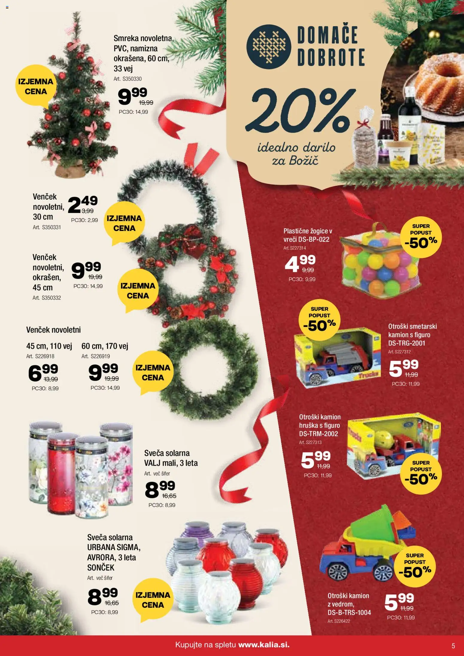 Novi Kalia katalog ponudbe – veljaven od 01.12.2025 | Stran: 5 | Izdelki: Hruska, Sveča