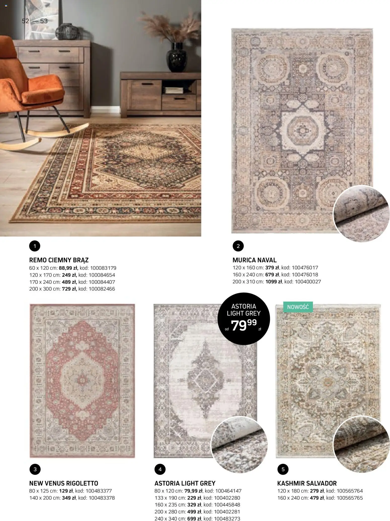 Komfort gazetka - Katalog dywanów od 17.03.2026 | Strona: 52