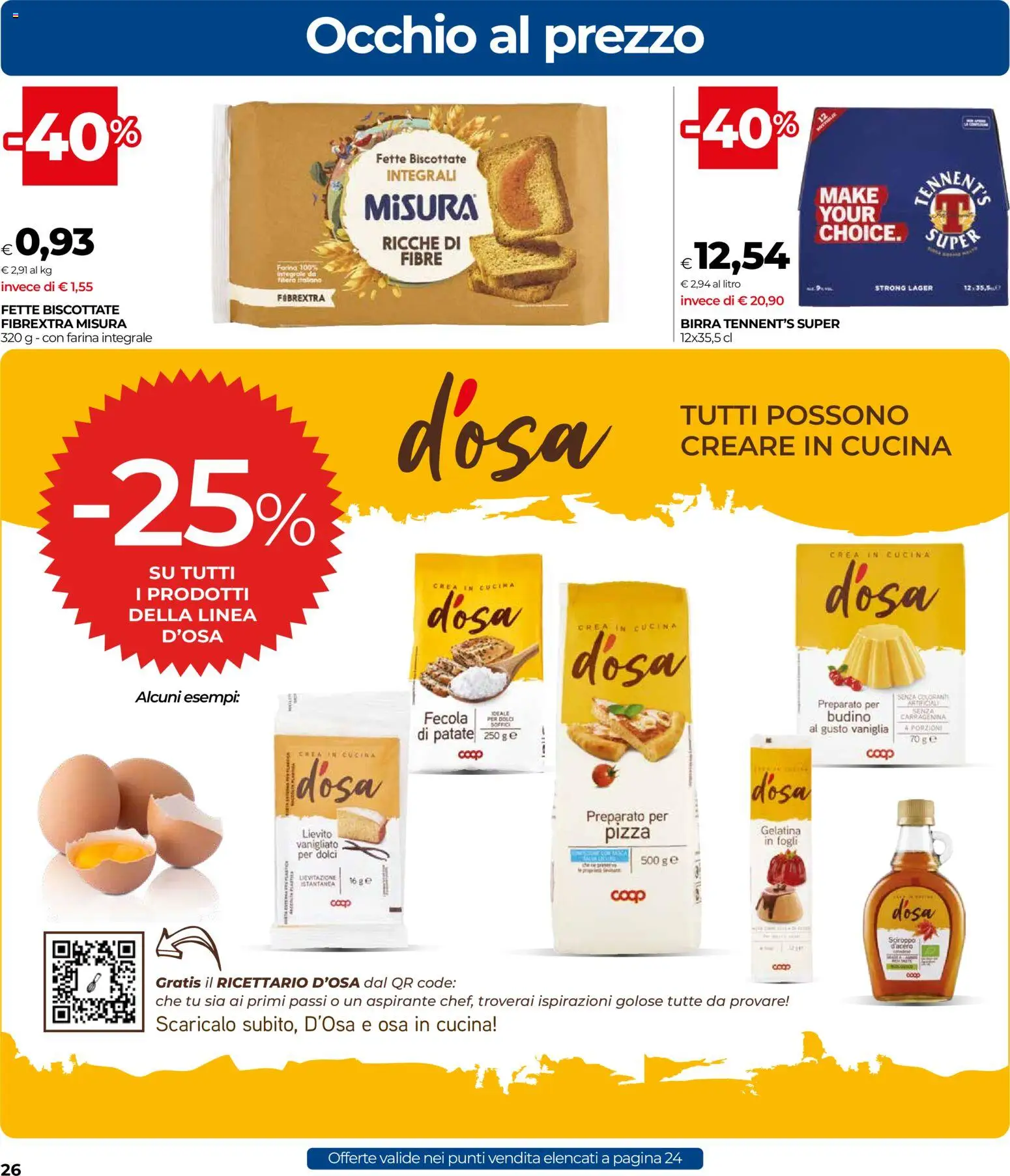 Volantino COOP del 15.01.2026 | Pagina: 26 | Prodotti: Tennent's, Pizza, Birra, Budino