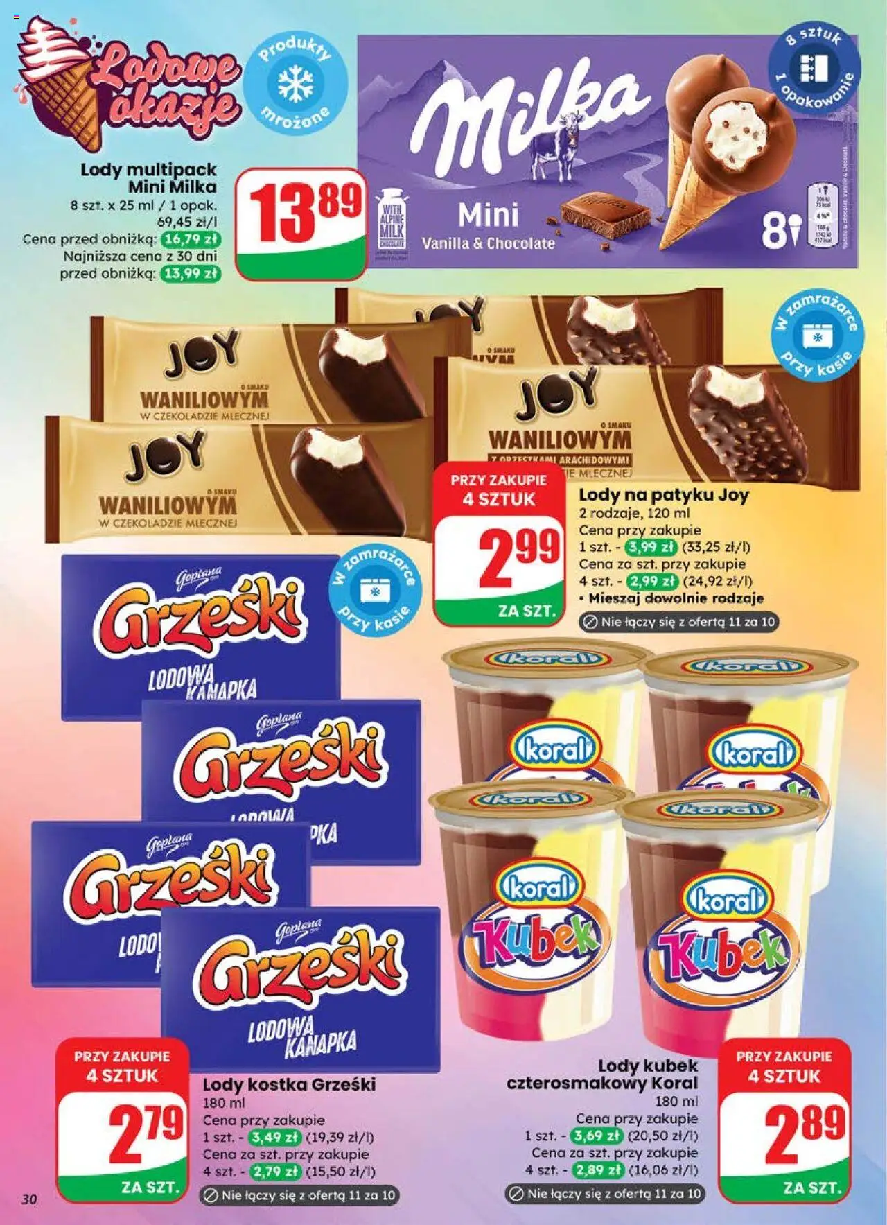 Dino Gazetka od 25.06.2025 | Strona: 30 | Produkty: Milka, Lody na patyku, Lody