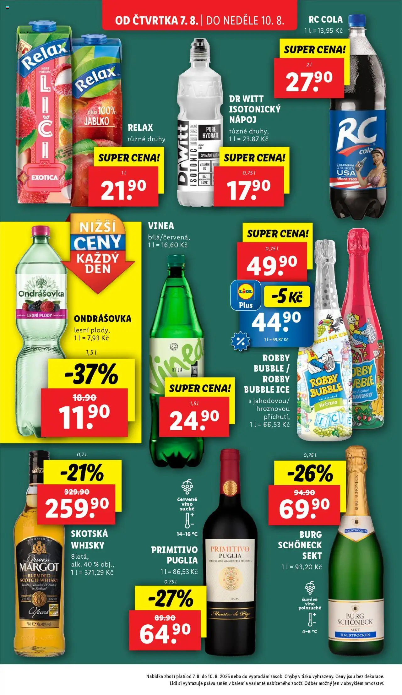 Lidl leták od 07.08.2025 | Strana: 28 | Produkty: Džus, Robby Bubble, Drwitt, Sekt