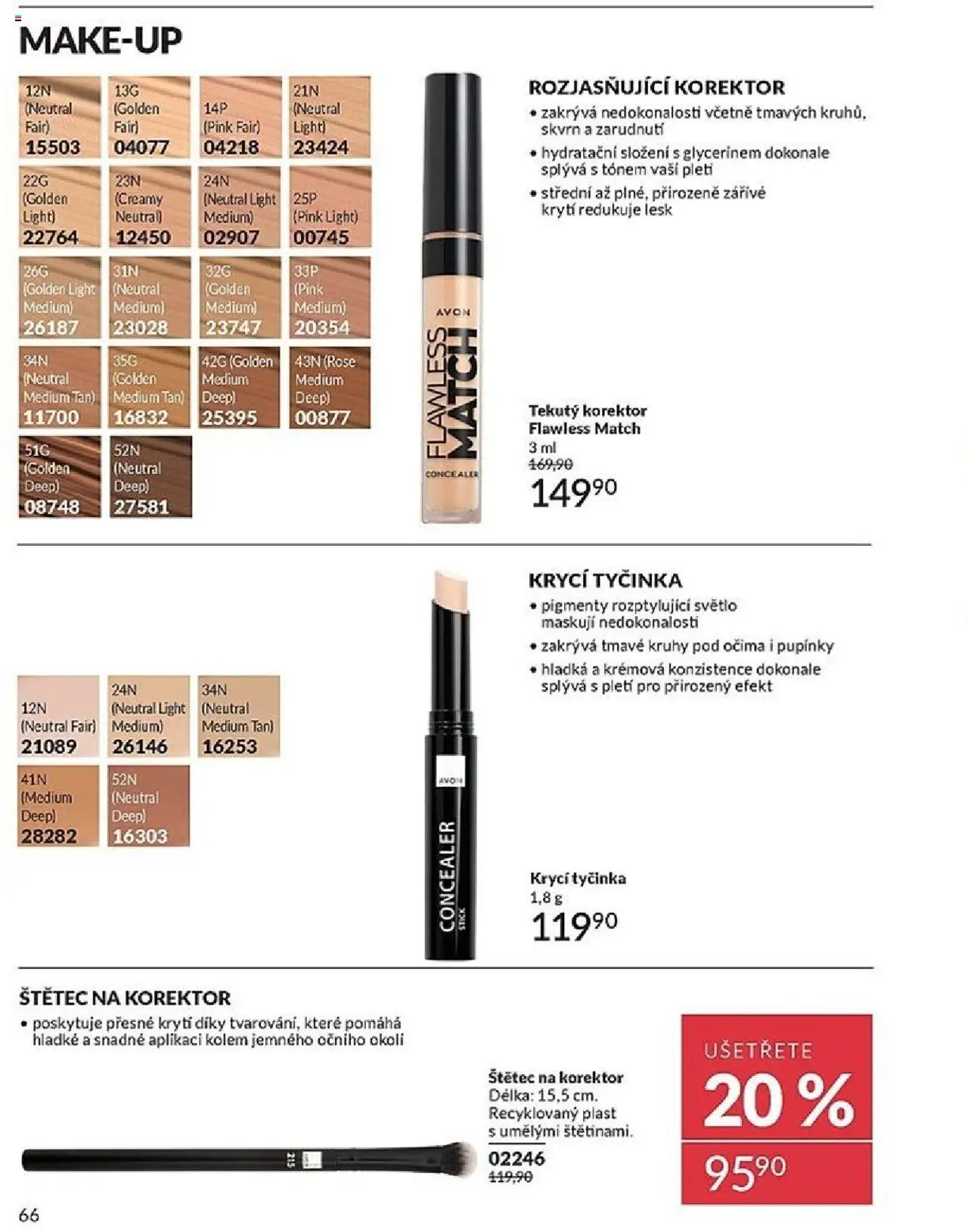 Avon katalog 10/2025 od 01.10.2025 | Strana: 66 | Produkty: Makeup, Korektor, Štětec