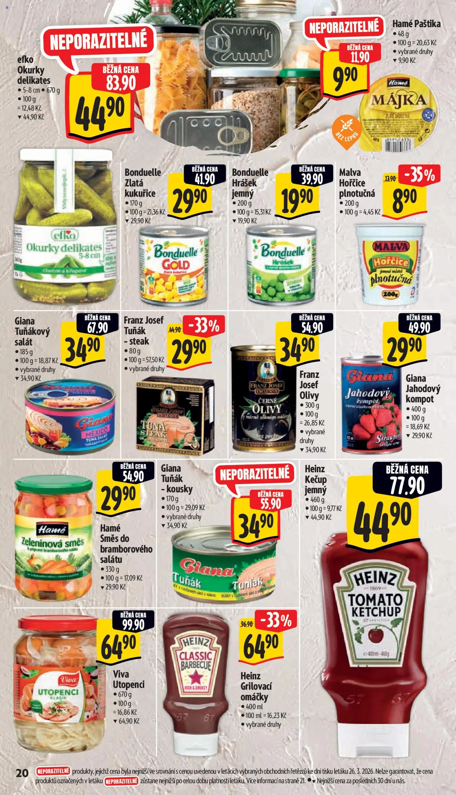 Albert leták - Supermarket od 01.04.2026 | Strana: 28 | Produkty: Okurky, Steak, Utopenci, Olivy