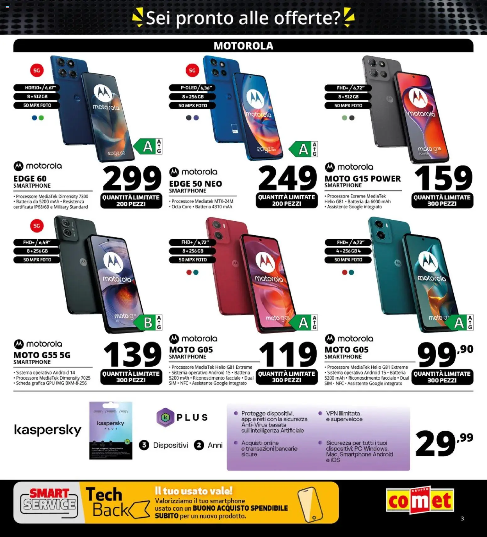 Volantino Comet del 31.10.2025 | Pagina: 3 | Prodotti: Smartphone, PC, Batteria