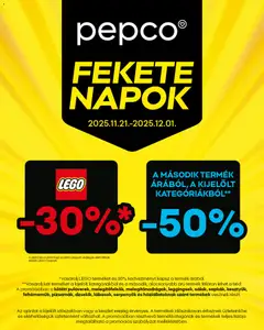 Pepco Black Friday - amely érvényes a következő dátumtól: 21.11.2025