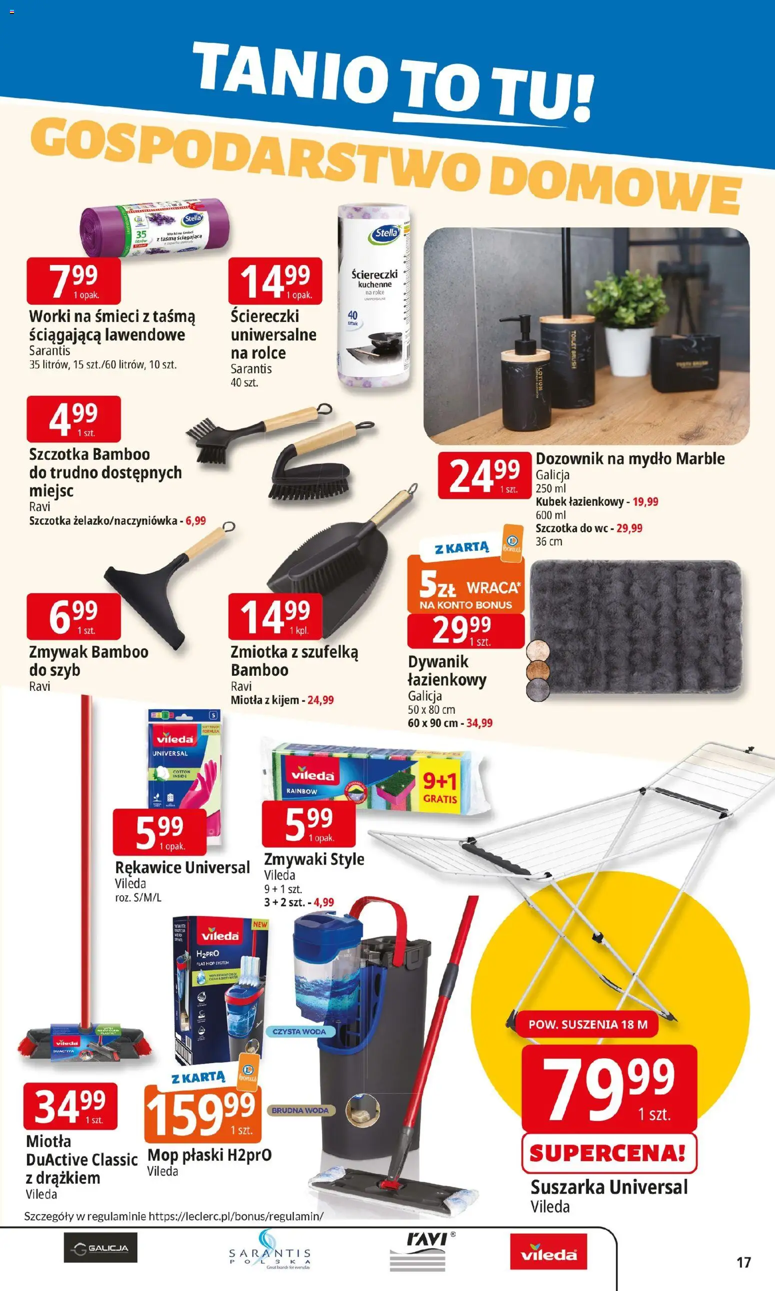 E.Leclerc Gazetka - Kłodzko od 10.11.2025 | Strona: 17 | Produkty: Mydło, Vileda, Lotion, Woda