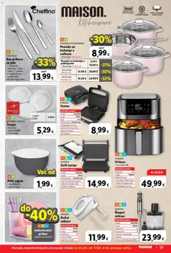 Plodine - Katalog - Pregled kataloga iz trgovine Plodine, vrijedi od 04.02.2026 | Stranica: 35 | Proizvodi: Mikser, Toster, Friteza, Zdjela