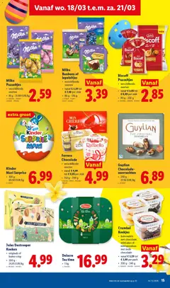 Crumbel Koekjes, boterwafels met chocolade, minicakes of minispeculoos met melkchocolade, 200 g - 240 g - Voorbeeld van een folder van Lidl, geldig van 18.03.2026 | Pagina: 15