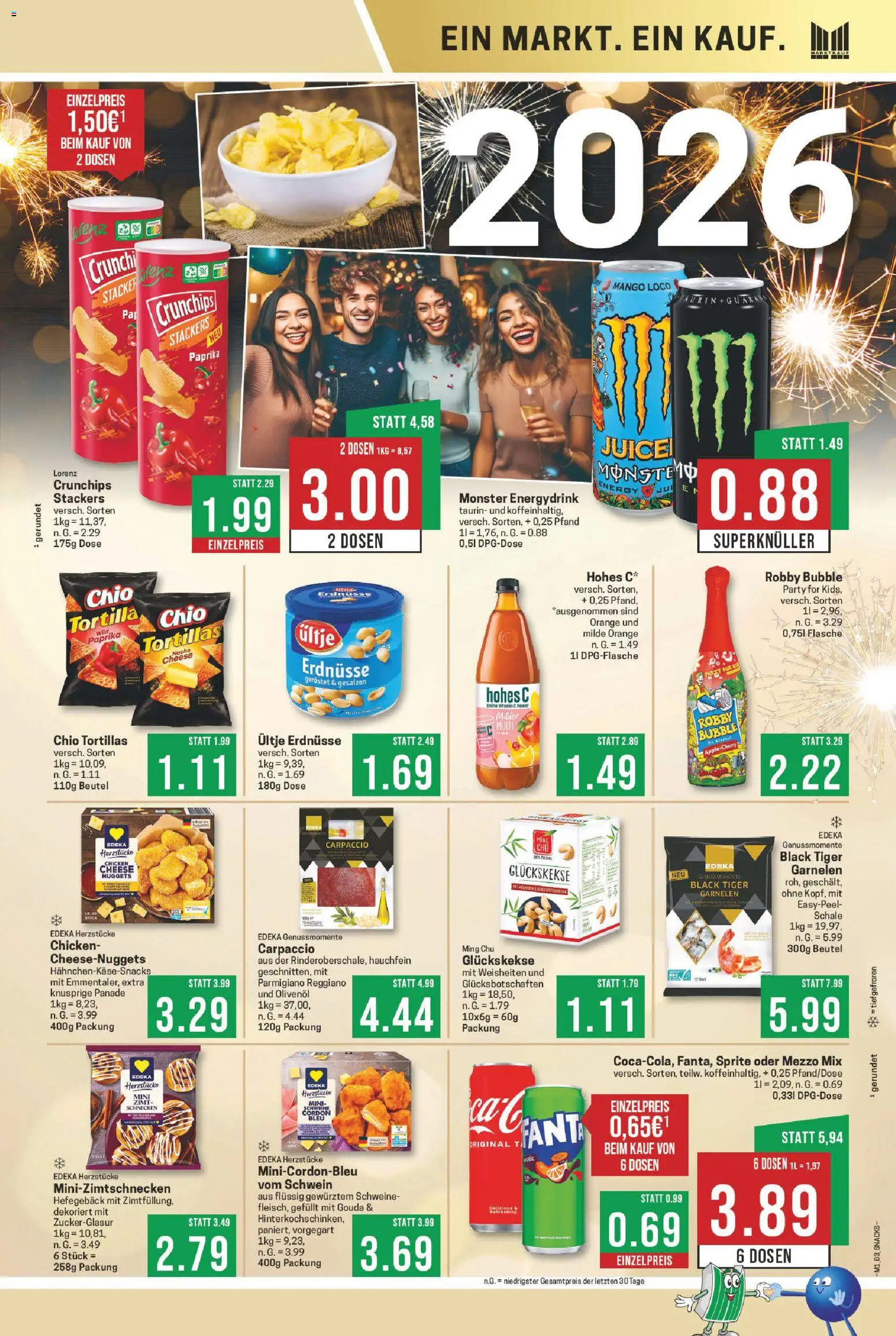 Marktkauf Prospekt 	 – gültig ab 29.12.2025 | Seite: 3 | Produkte: Erdnüsse, Mezzo mix, Olivenol, Chio tortillas
