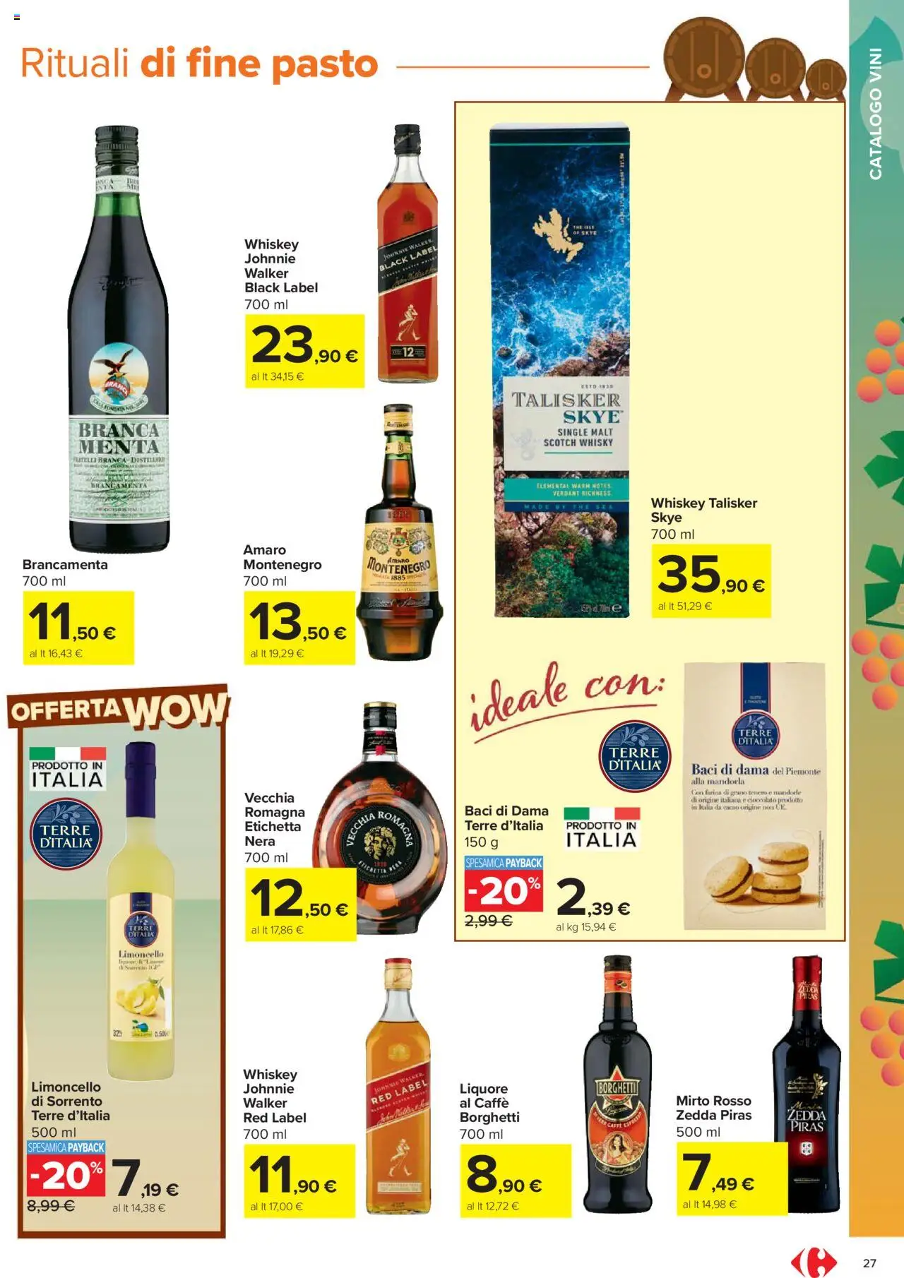 Volantino Carrefour del 06.10.2025 | Pagina: 27 | Prodotti: Caffè, Mandorle, Cacao, Liquore