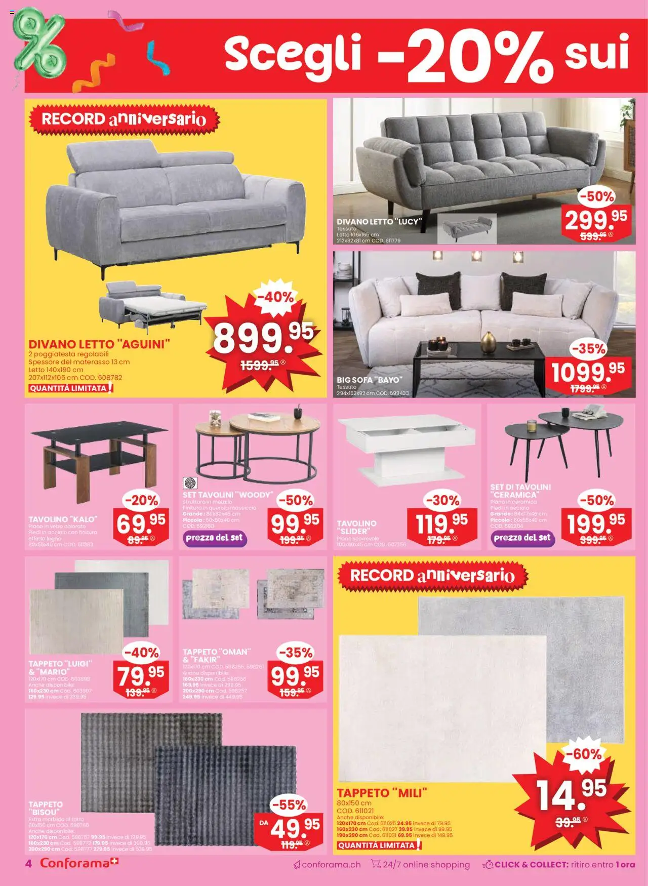 Conforama Aktionen IT – gültig ab 10.09.2025 | Seite: 4 | Produkte: Sofa
